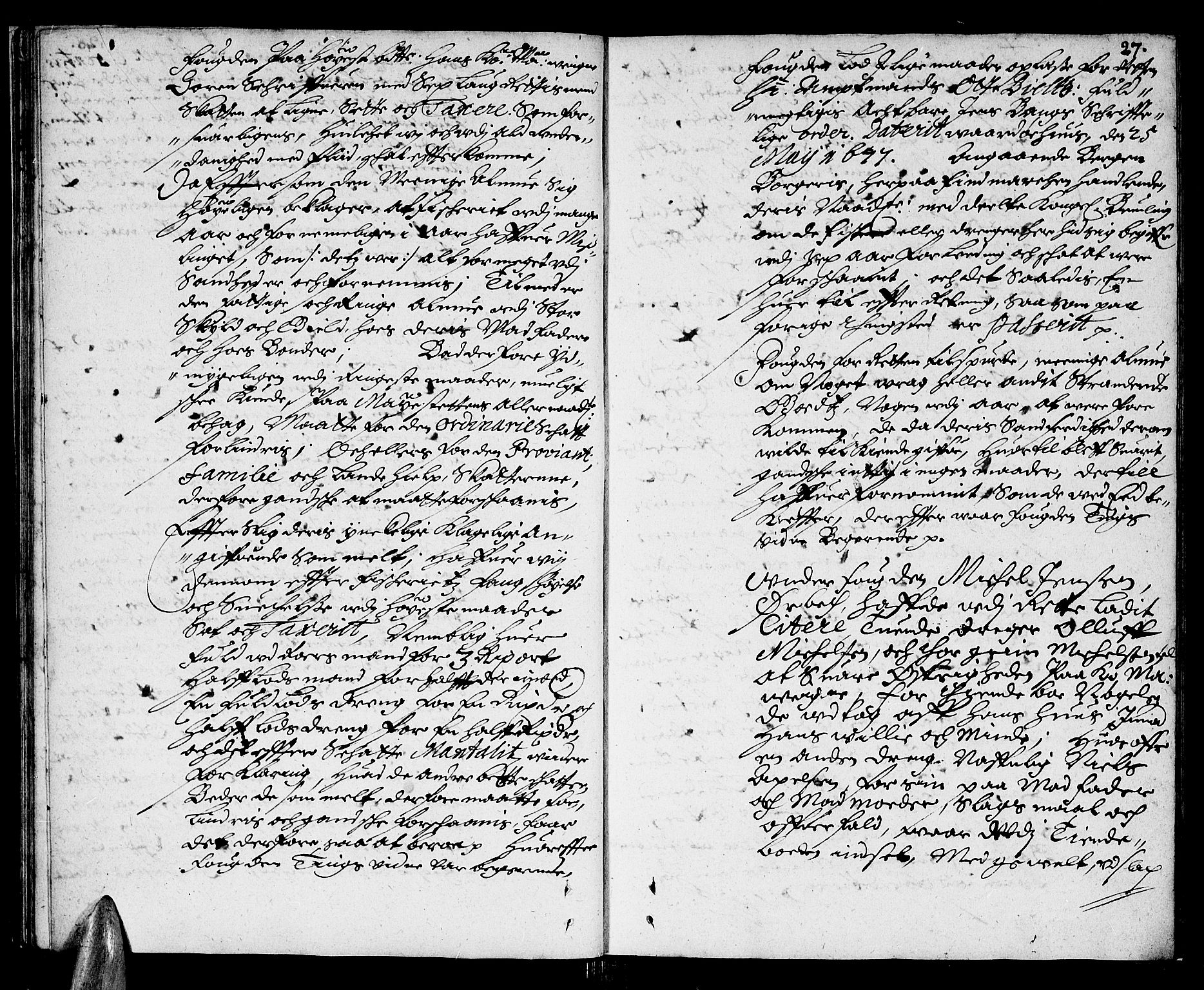 Finnmark sorenskriveri, AV/SATØ-S-0053/F/Fa/L0016: Justisprotokoller, 1678-1679, p. 26b-27a