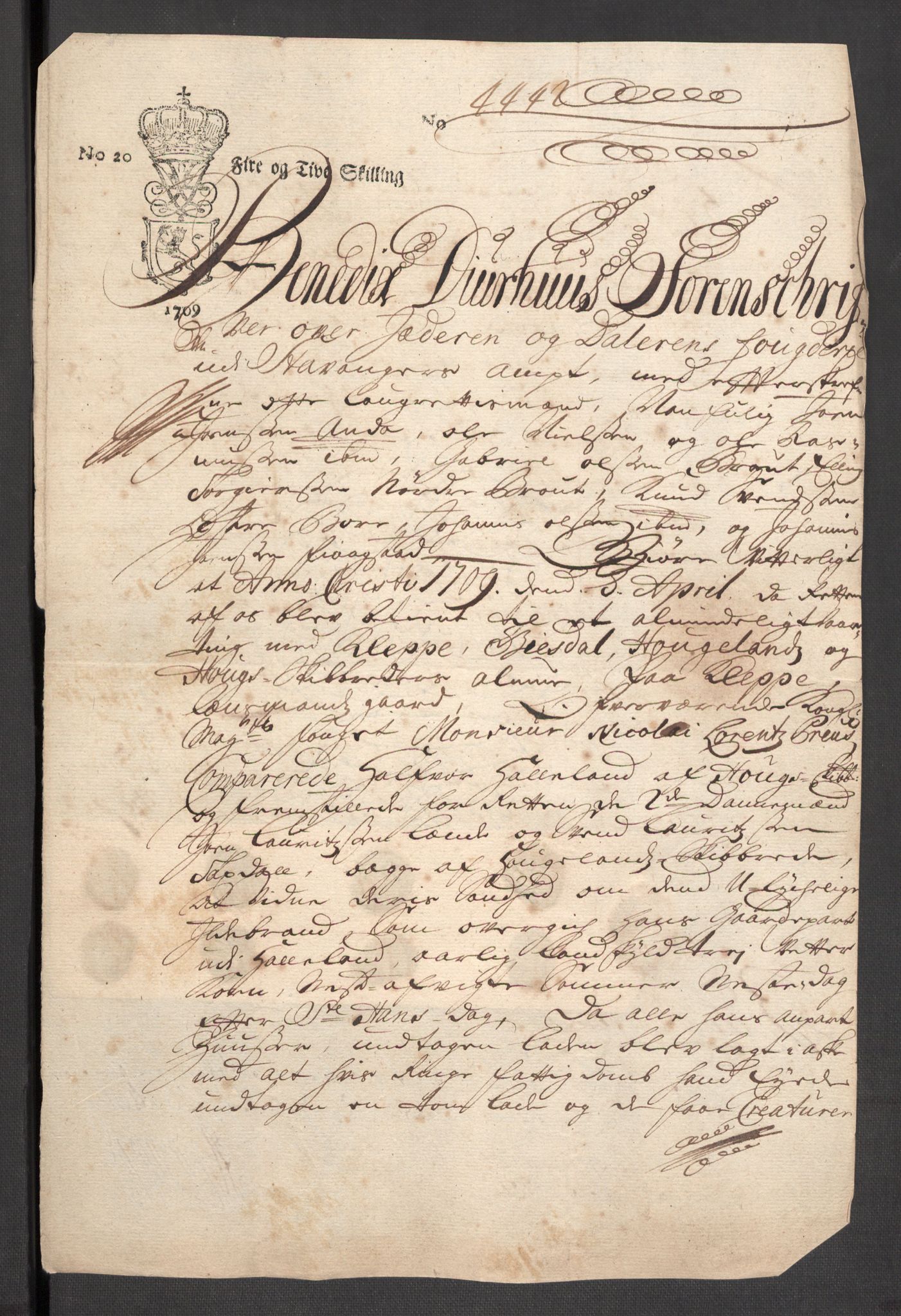 Rentekammeret inntil 1814, Reviderte regnskaper, Fogderegnskap, AV/RA-EA-4092/R46/L2735: Fogderegnskap Jæren og Dalane, 1711, p. 206