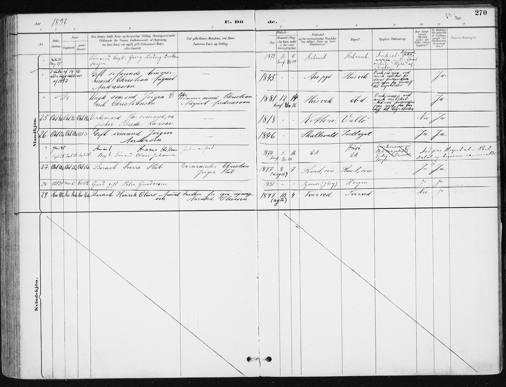 Sem kirkebøker, AV/SAKO-A-5/F/Fb/L0005: Parish register (official) no. II 5, 1892-1904, p. 270