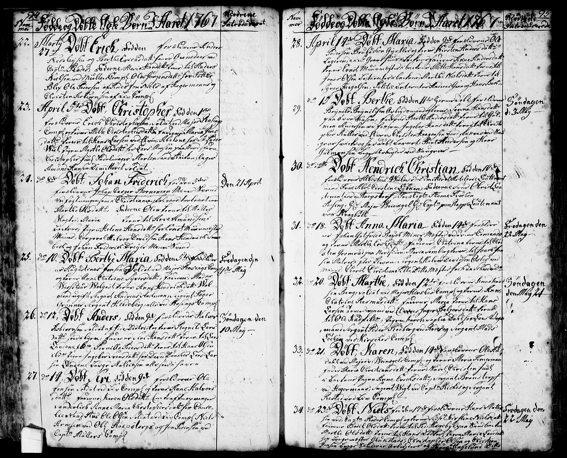 Halden prestekontor Kirkebøker, SAO/A-10909/F/Fa/L0001: Parish register (official) no. I 1, 1758-1791, p. 94-95