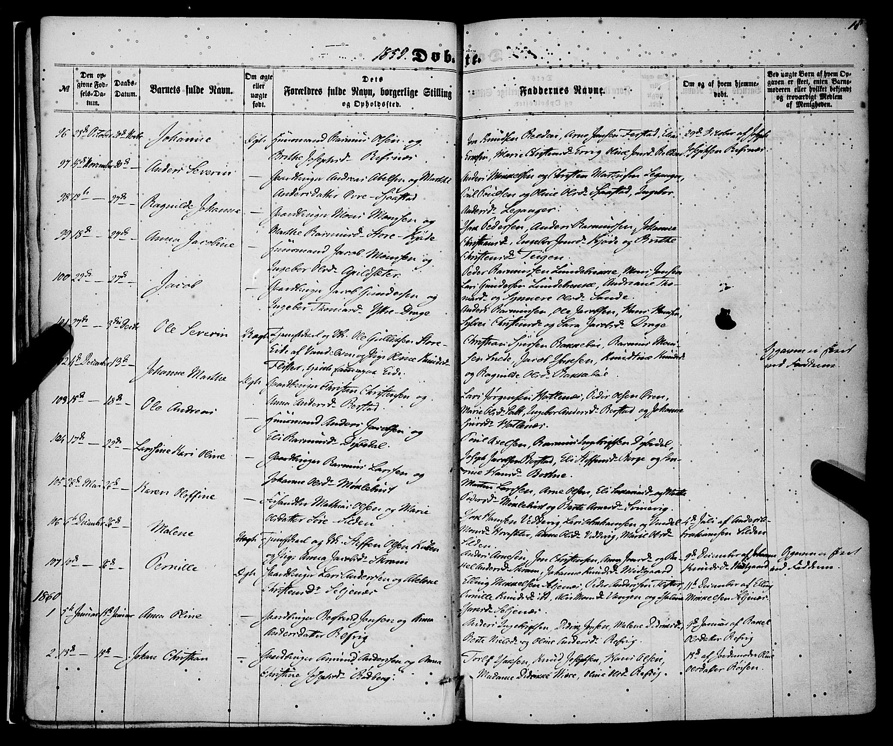 Selje sokneprestembete, SAB/A-99938/H/Ha/Haa/Haaa: Parish register (official) no. A 11, 1858-1870, p. 18