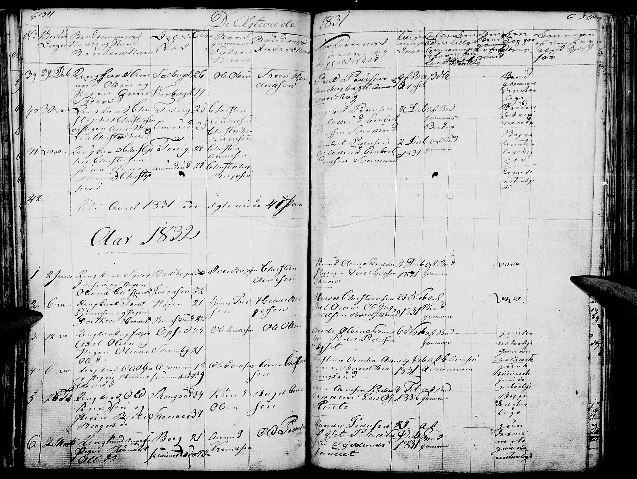Hof prestekontor, SAH/PREST-038/H/Ha/Haa/L0006: Parish register (official) no. 6, 1822-1841, p. 634-635