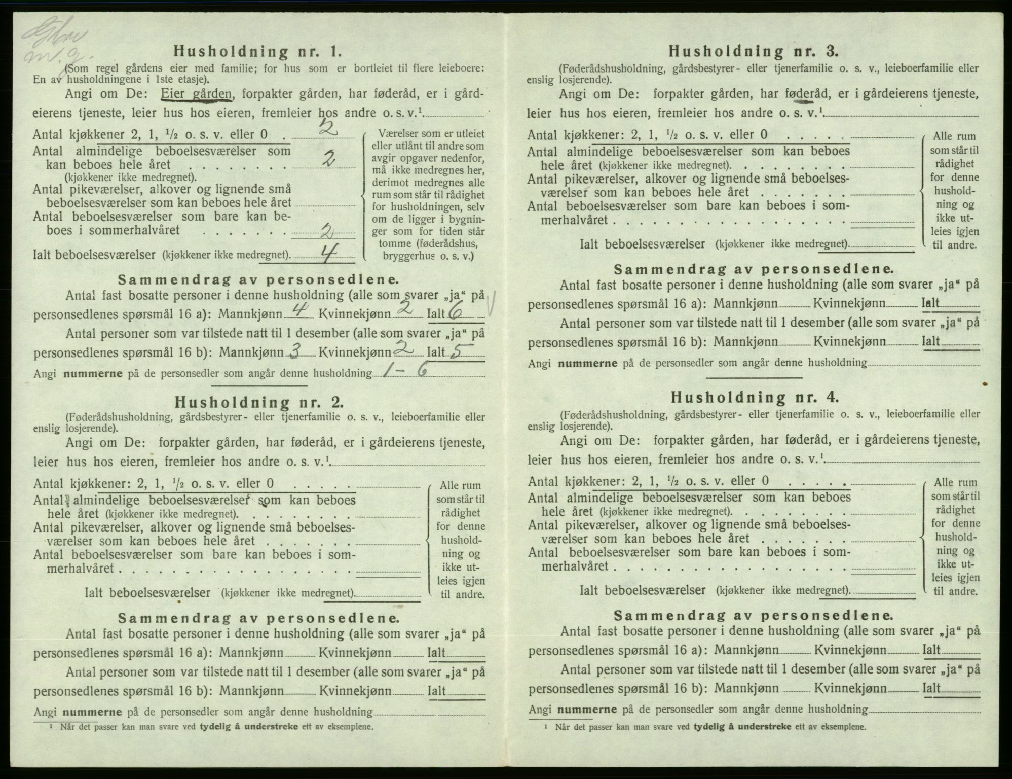 SAB, 1920 census for Vikebygd, 1920, p. 274