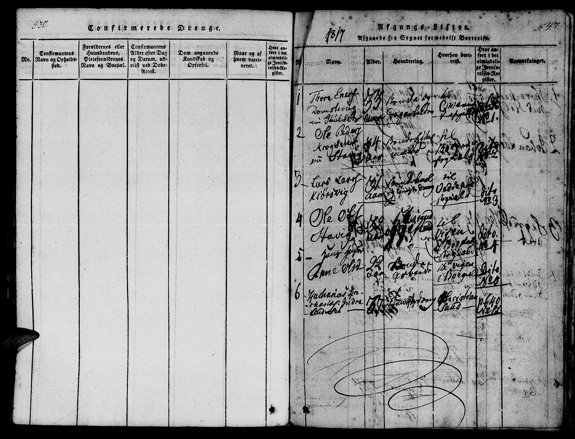 Ministerialprotokoller, klokkerbøker og fødselsregistre - Møre og Romsdal, AV/SAT-A-1454/565/L0747: Parish register (official) no. 565A01, 1817-1844, p. 546-547