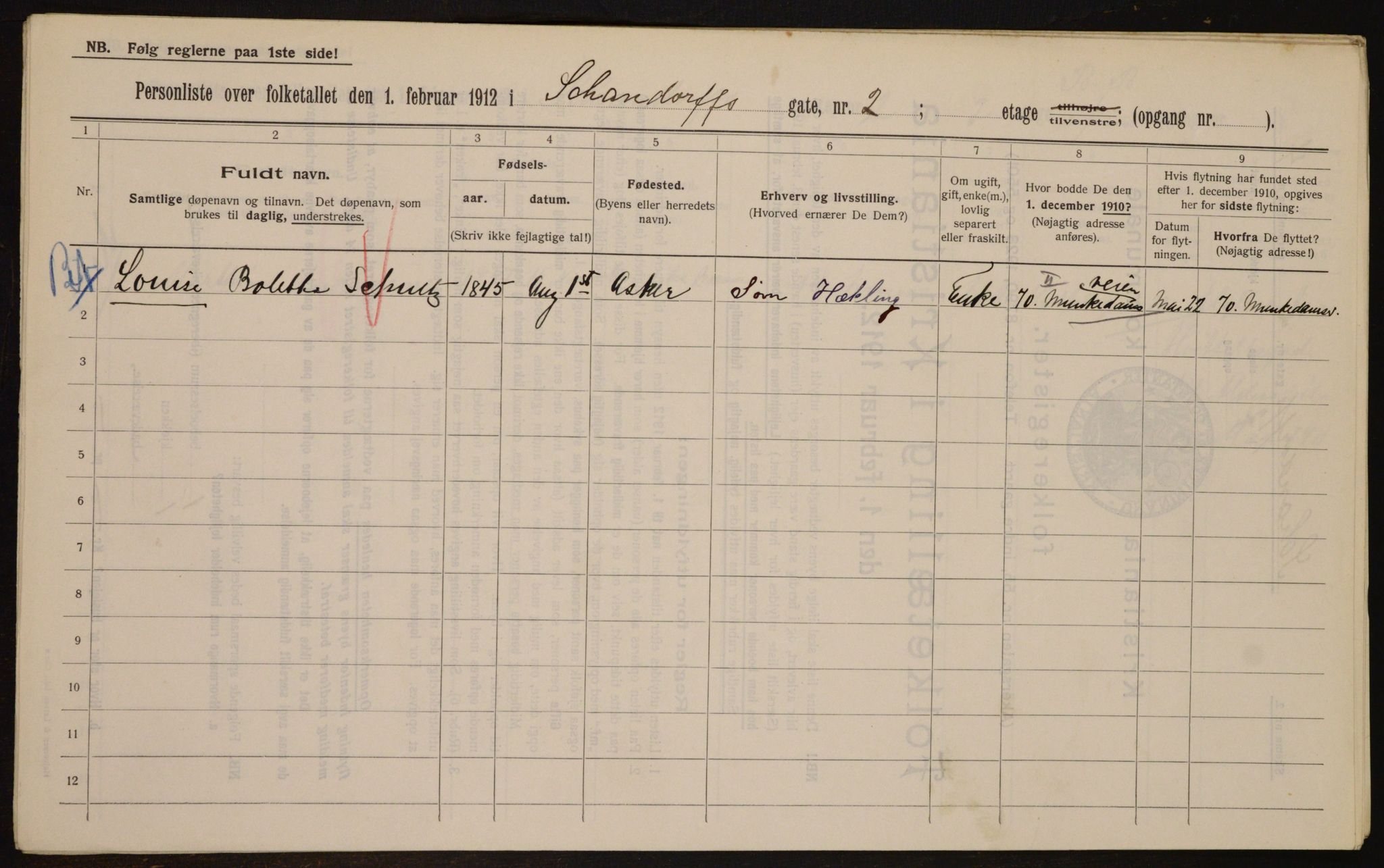 OBA, Municipal Census 1912 for Kristiania, 1912, p. 89684