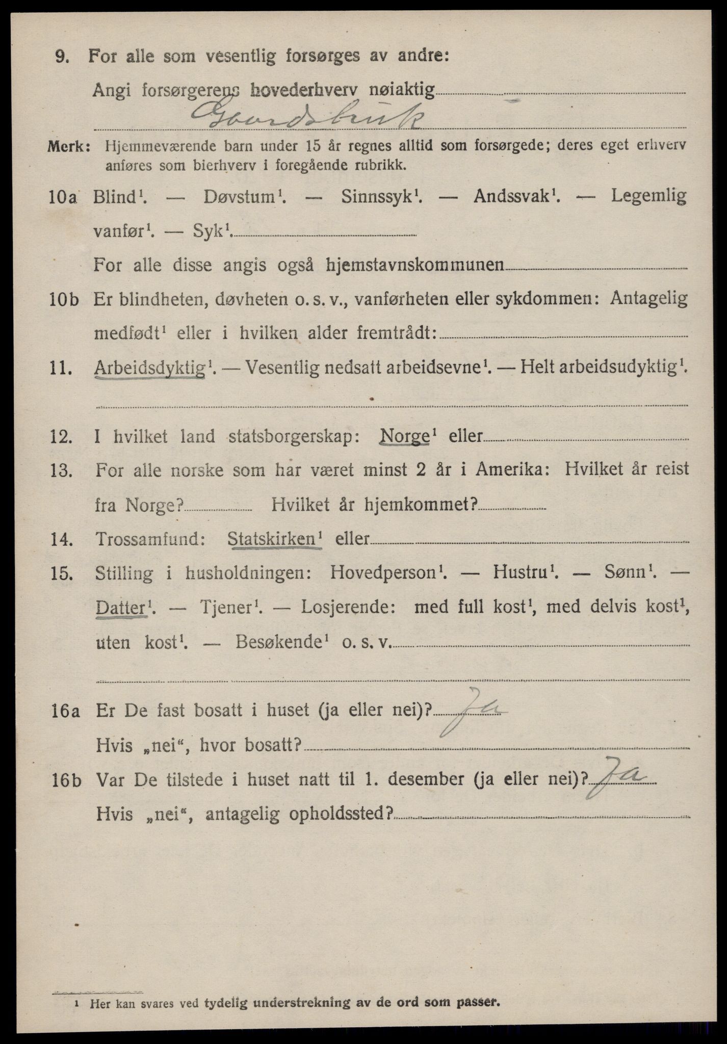 SAT, 1920 census for Hareid, 1920, p. 3184