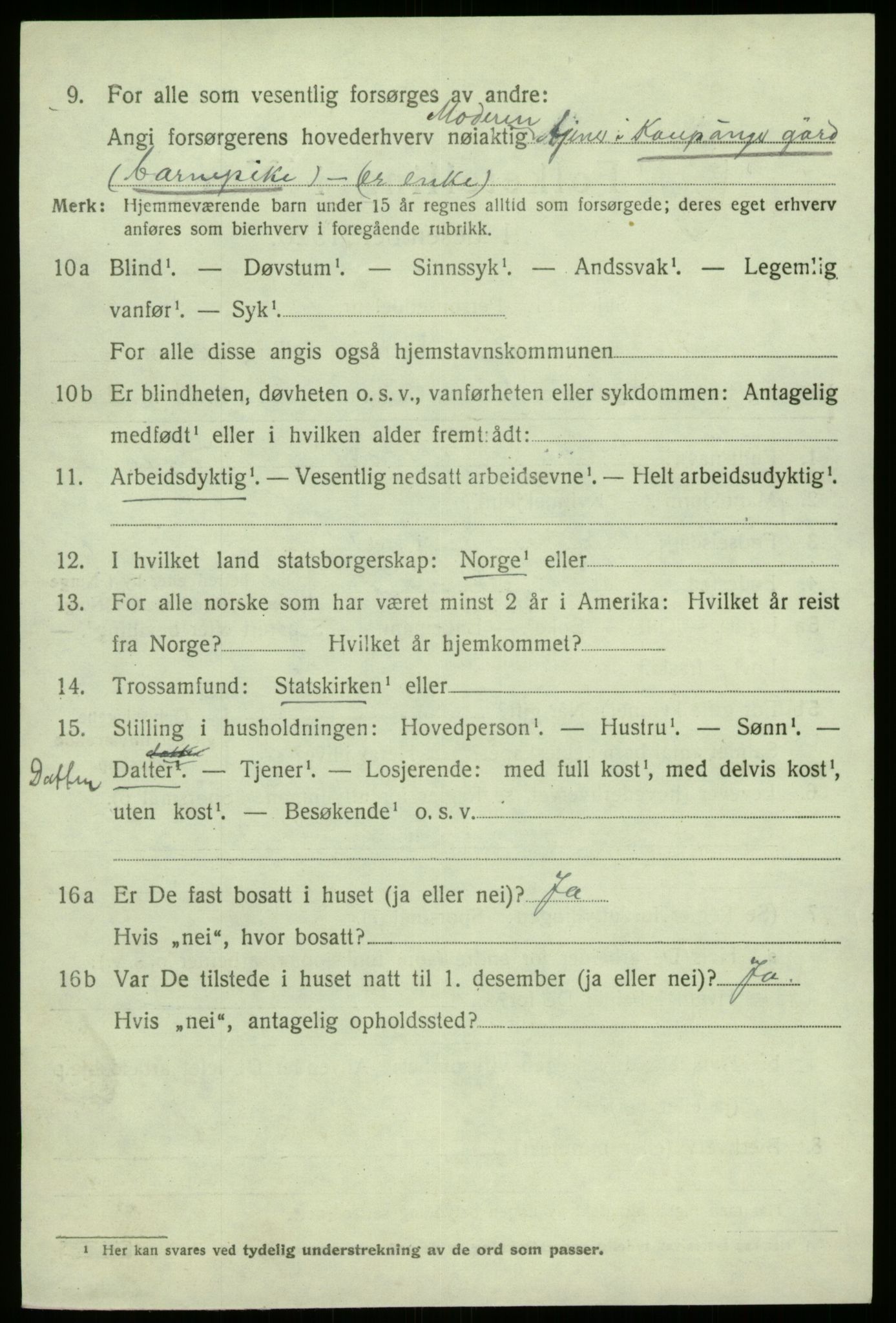 SAB, 1920 census for Sogndal, 1920, p. 7714