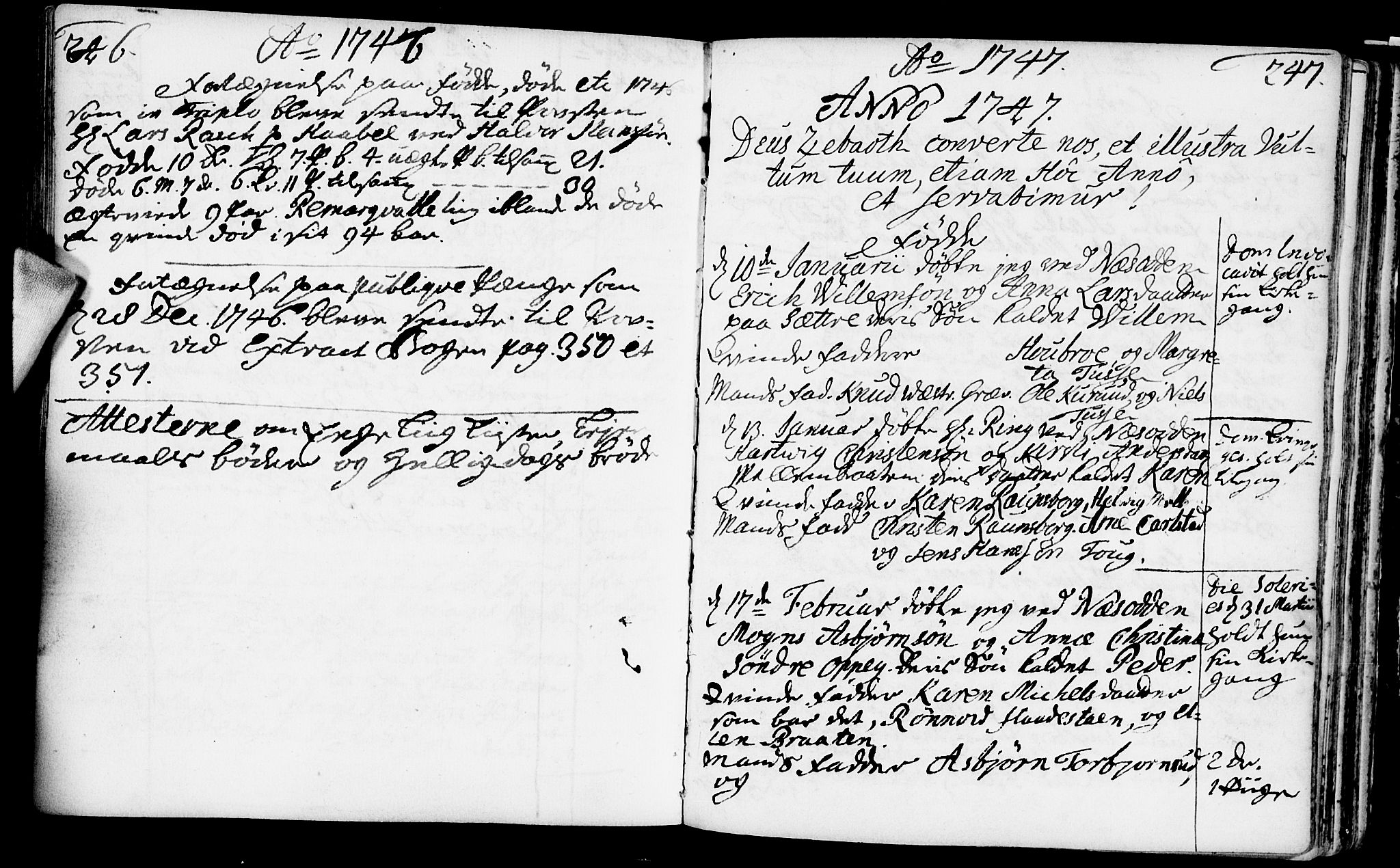 Nesodden prestekontor Kirkebøker, AV/SAO-A-10013/F/Fa/L0001: Parish register (official) no. I 1, 1709-1750, p. 246-247