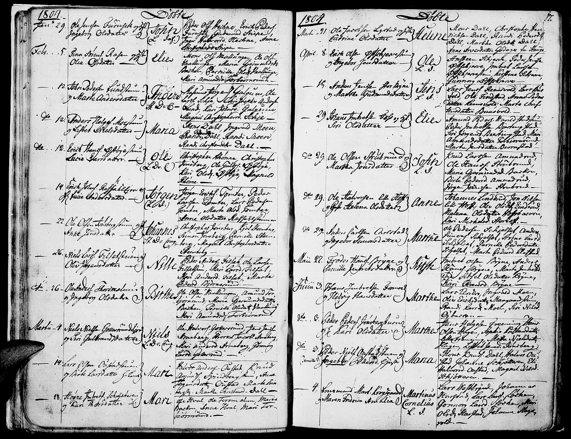 Romedal prestekontor, AV/SAH-PREST-004/K/L0001: Parish register (official) no. 1, 1799-1814, p. 17