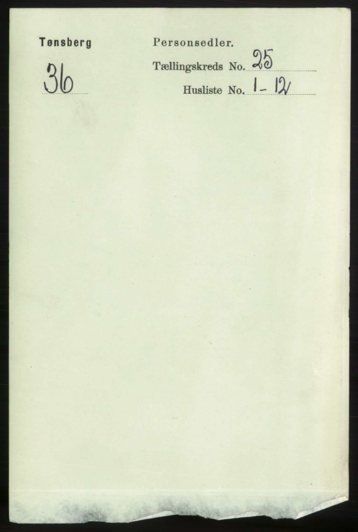 RA, 1891 census for 0705 Tønsberg, 1891, p. 6470
