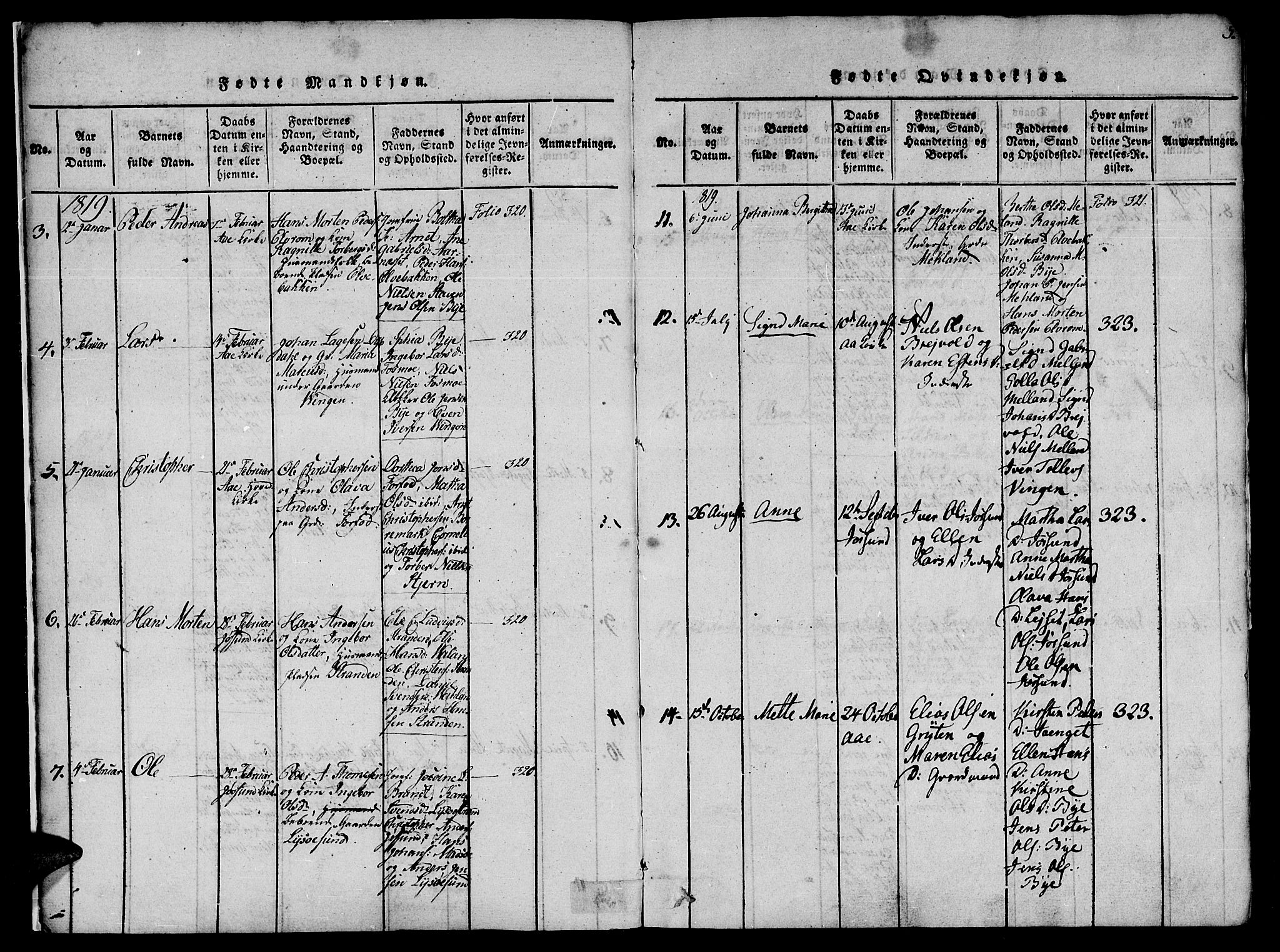 Ministerialprotokoller, klokkerbøker og fødselsregistre - Sør-Trøndelag, SAT/A-1456/655/L0675: Parish register (official) no. 655A04, 1818-1830, p. 5