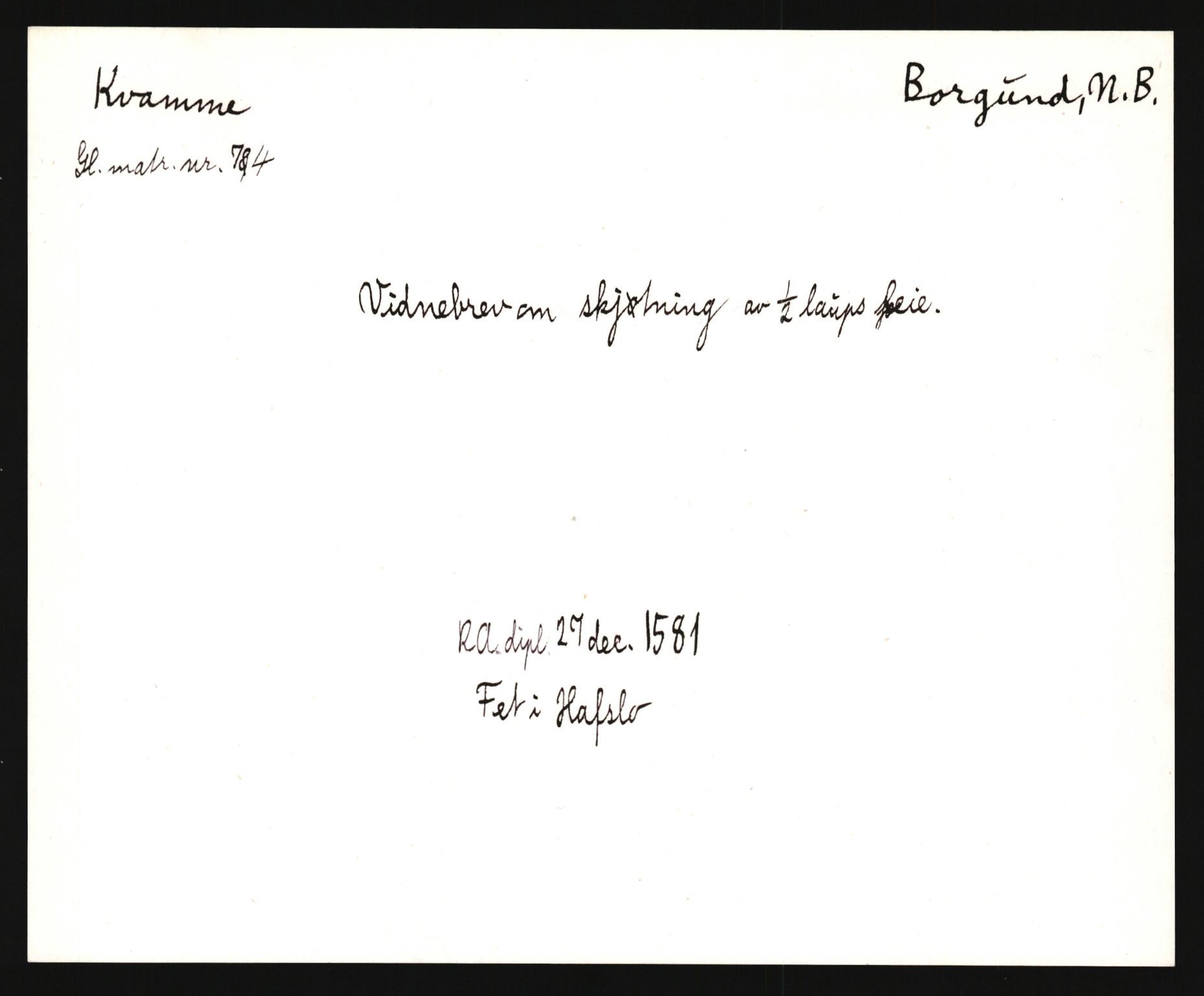 Riksarkivets diplomsamling, AV/RA-EA-5965/F35/F35e/L0030: Registreringssedler Sogn og Fjordane, 1400-1700, p. 163