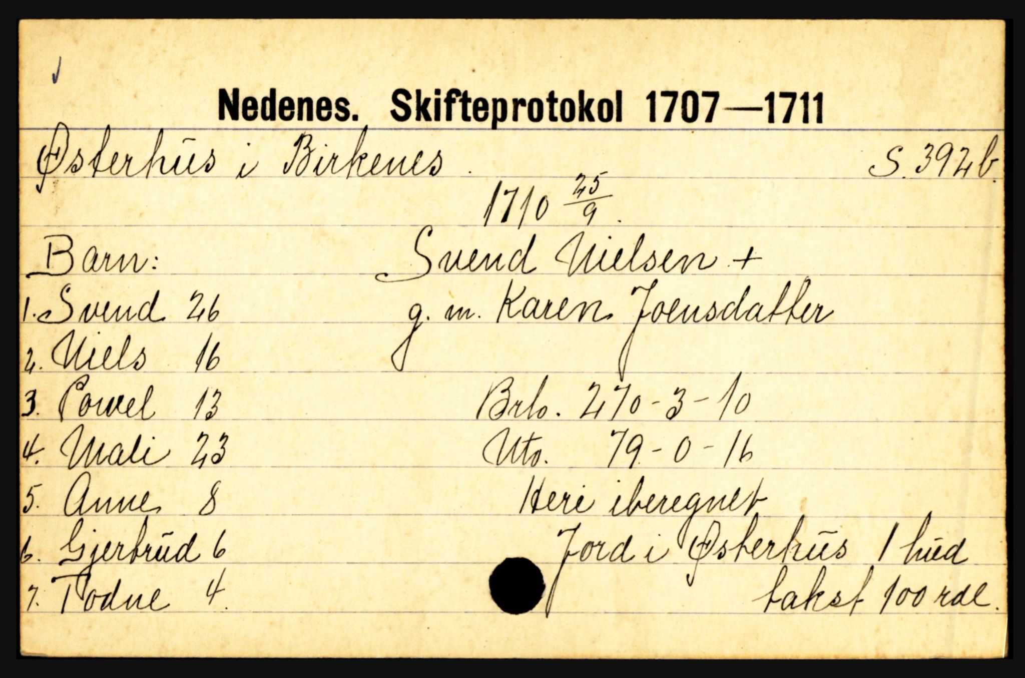 Nedenes sorenskriveri før 1824, AV/SAK-1221-0007/H, p. 33963