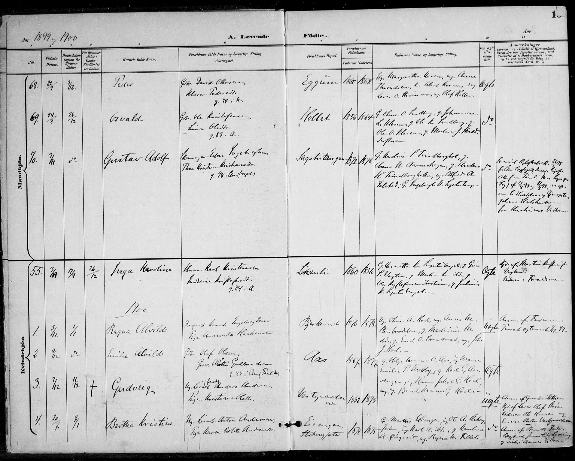 Nes prestekontor Kirkebøker, AV/SAO-A-10410/F/Fa/L0011: Parish register (official) no. I 11, 1899-1918, p. 13