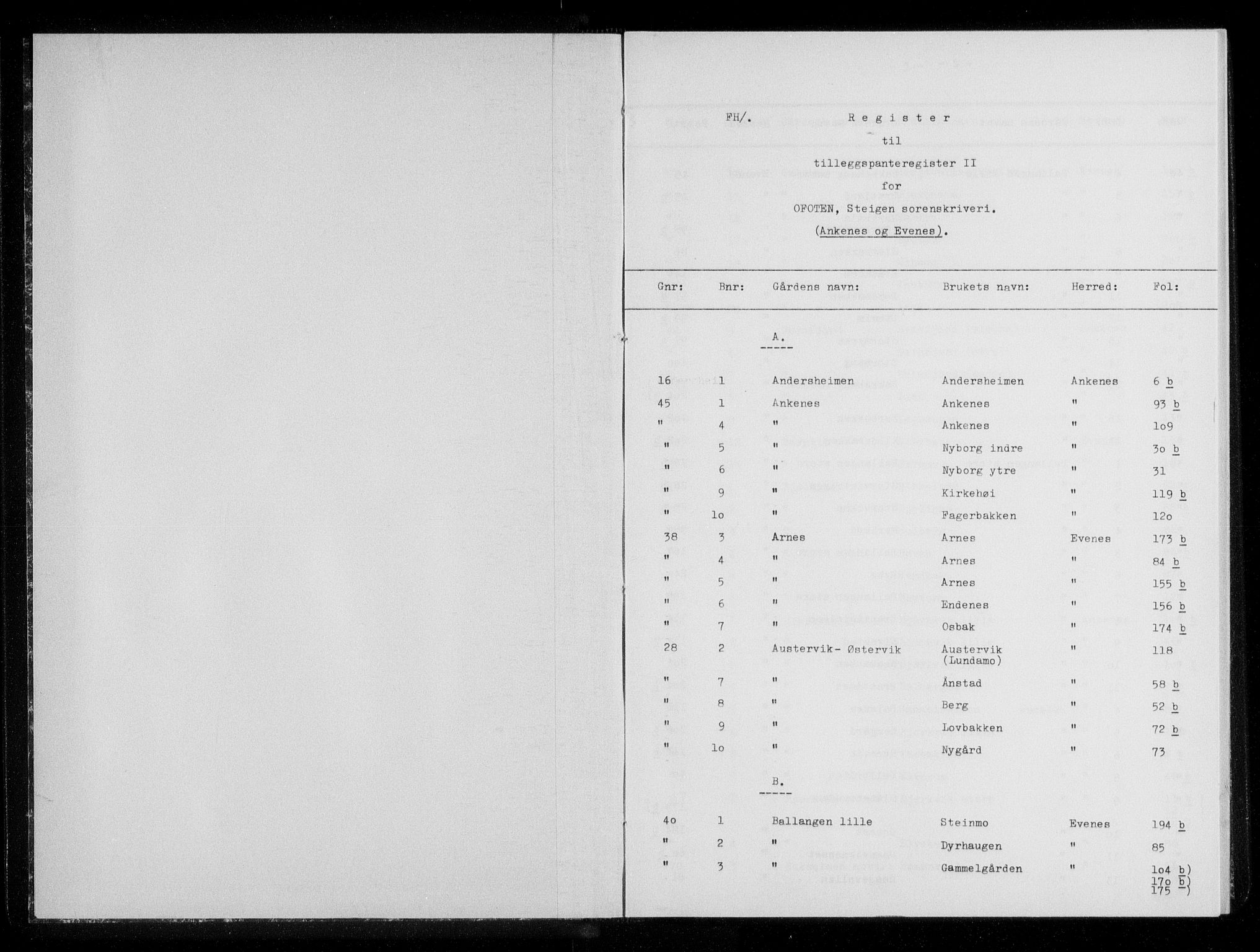Steigen og Ofoten sorenskriveri, SAT/A-0030/1/2/2A/L0025: Mortgage register no. 25, 1890-1912, p. 0-1