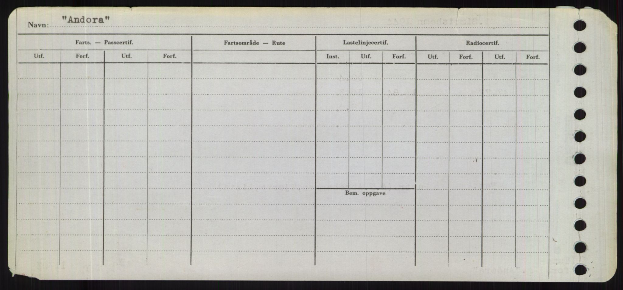 Sjøfartsdirektoratet med forløpere, Skipsmålingen, RA/S-1627/H/Hd/L0001: Fartøy, A-Anv, p. 558