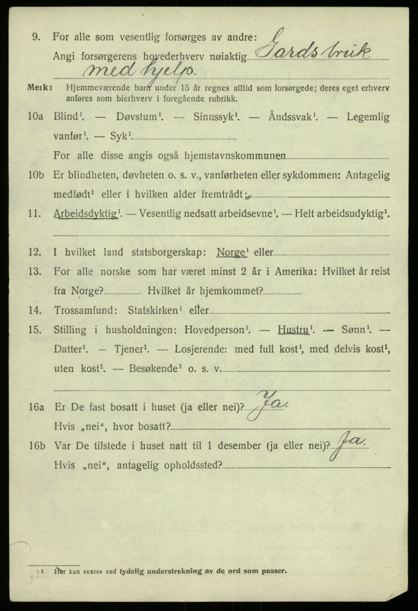 SAB, 1920 census for Bruvik, 1920, p. 7885