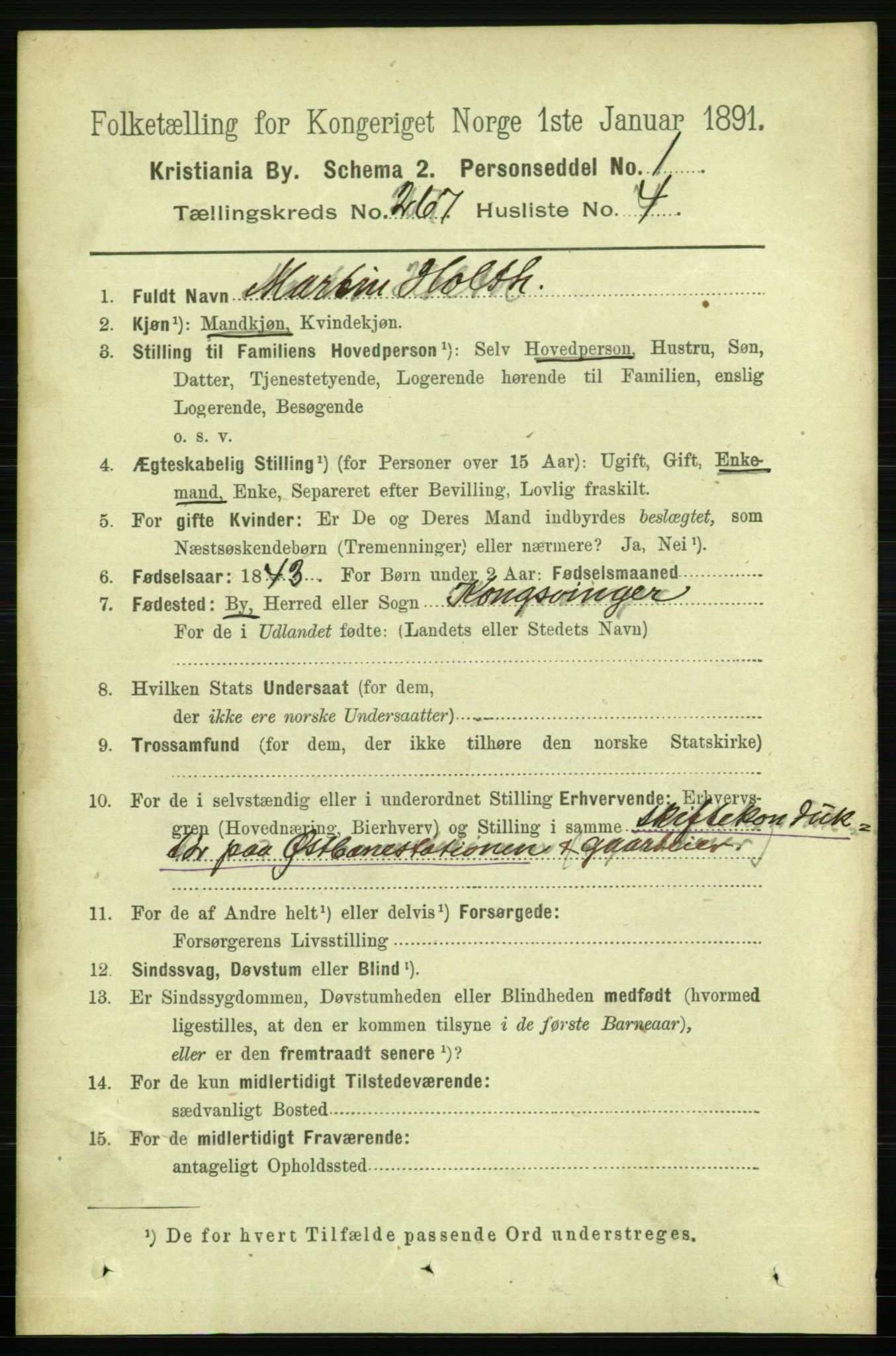 RA, 1891 census for 0301 Kristiania, 1891, p. 161561