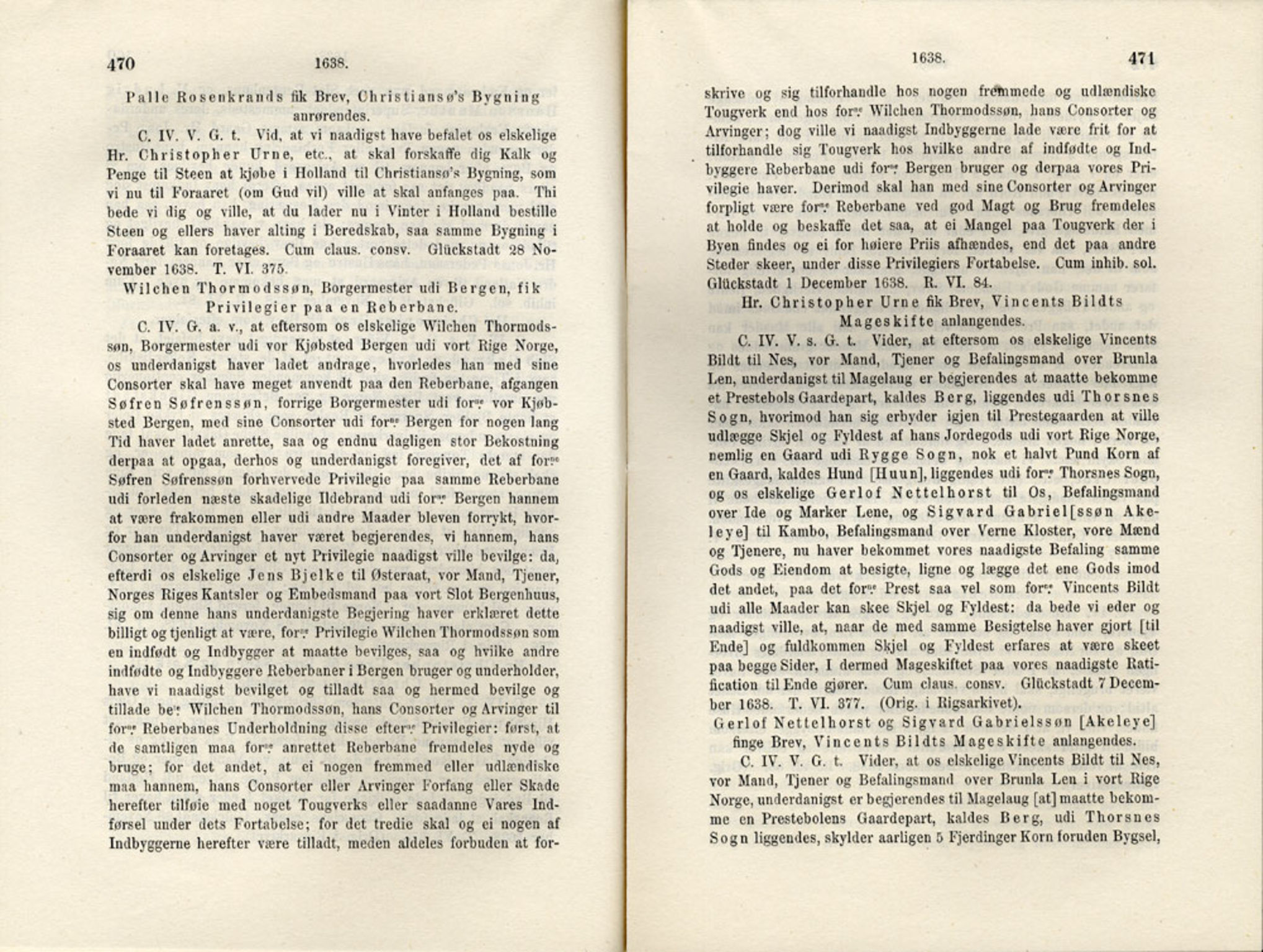 Publikasjoner utgitt av Det Norske Historiske Kildeskriftfond, PUBL/-/-/-: Norske Rigs-Registranter, bind 7, 1635-1640, p. 470-471