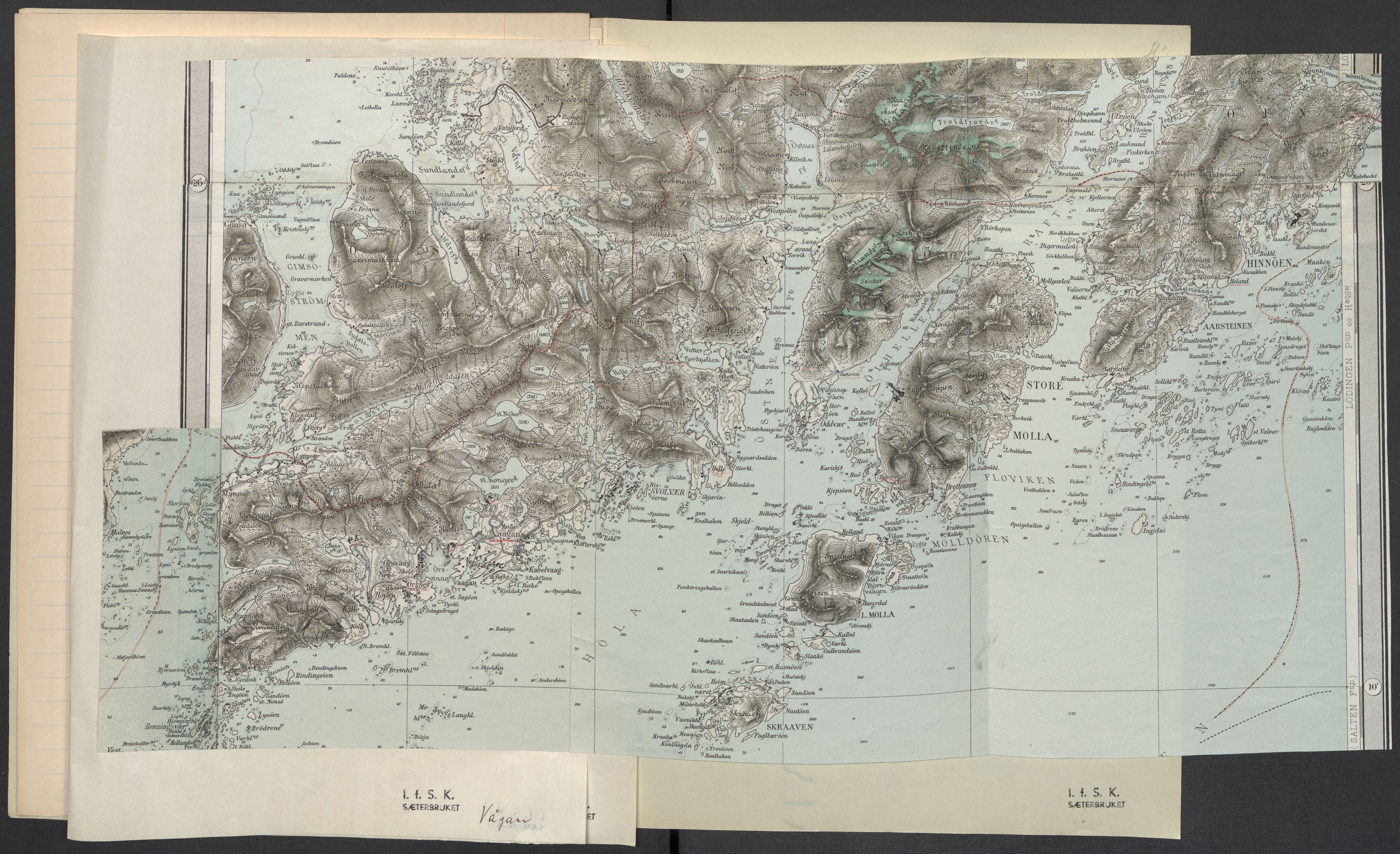 Instituttet for sammenlignende kulturforskning, AV/RA-PA-0424/F/Fc/L0016/0003: Eske B16: / Nordland (perm XLVIII), 1932-1937