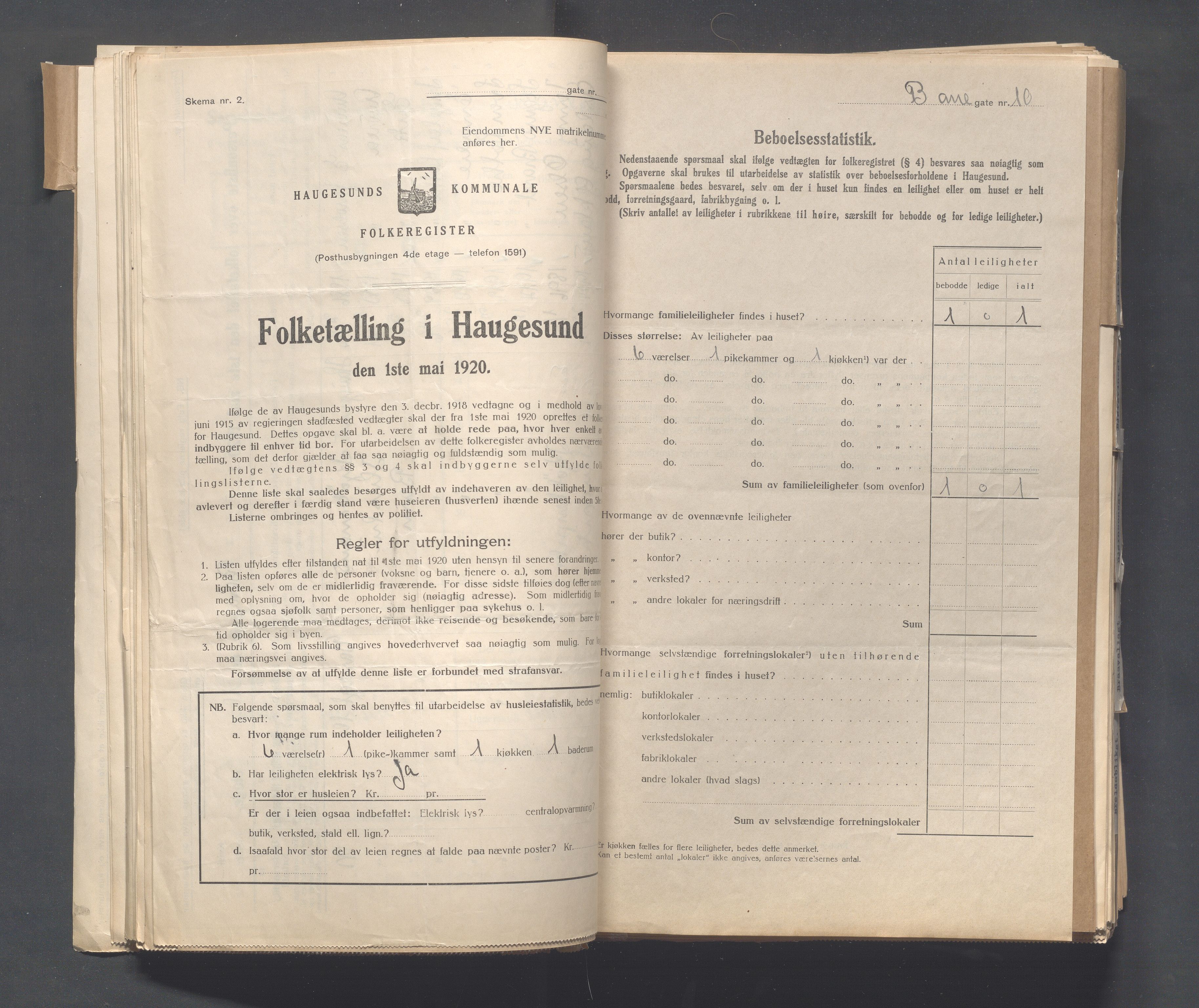 IKAR, Local census 1.5.1920 for Haugesund, 1920, p. 112