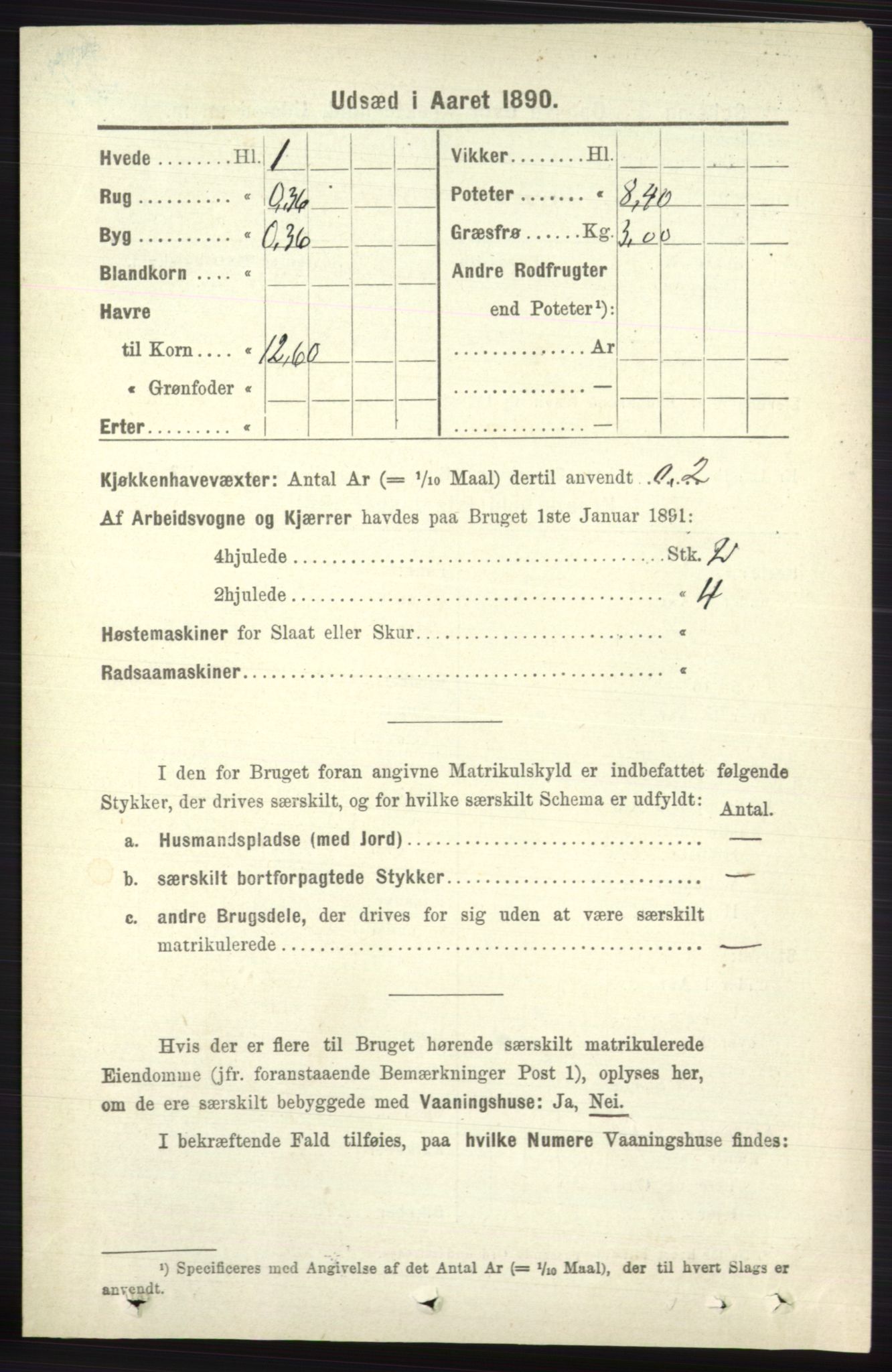 RA, 1891 census for 0728 Lardal, 1891, p. 4060