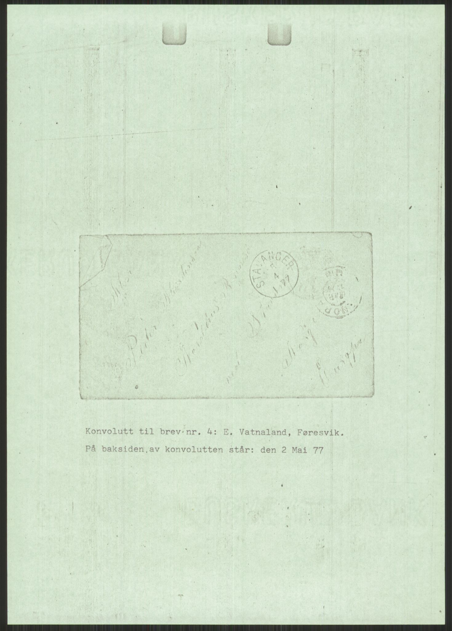 Samlinger til kildeutgivelse, Amerikabrevene, AV/RA-EA-4057/F/L0030: Innlån fra Rogaland: Vatnaland - Øverland, 1838-1914, p. 33