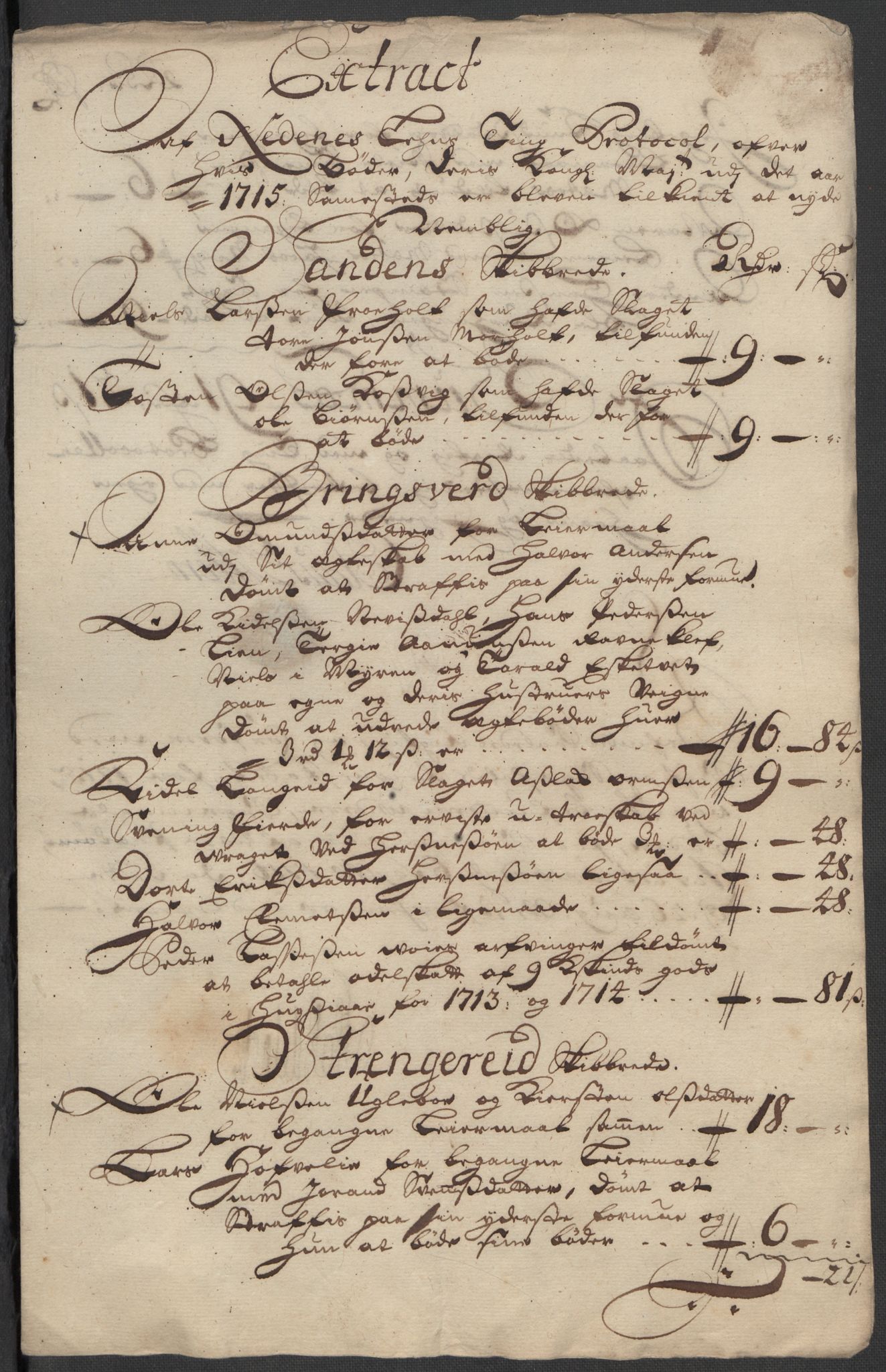Rentekammeret inntil 1814, Reviderte regnskaper, Fogderegnskap, AV/RA-EA-4092/R39/L2323: Fogderegnskap Nedenes, 1715, p. 147