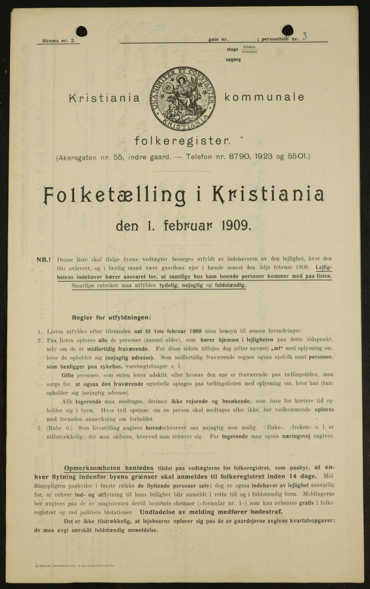 OBA, Municipal Census 1909 for Kristiania, 1909, p. 24574