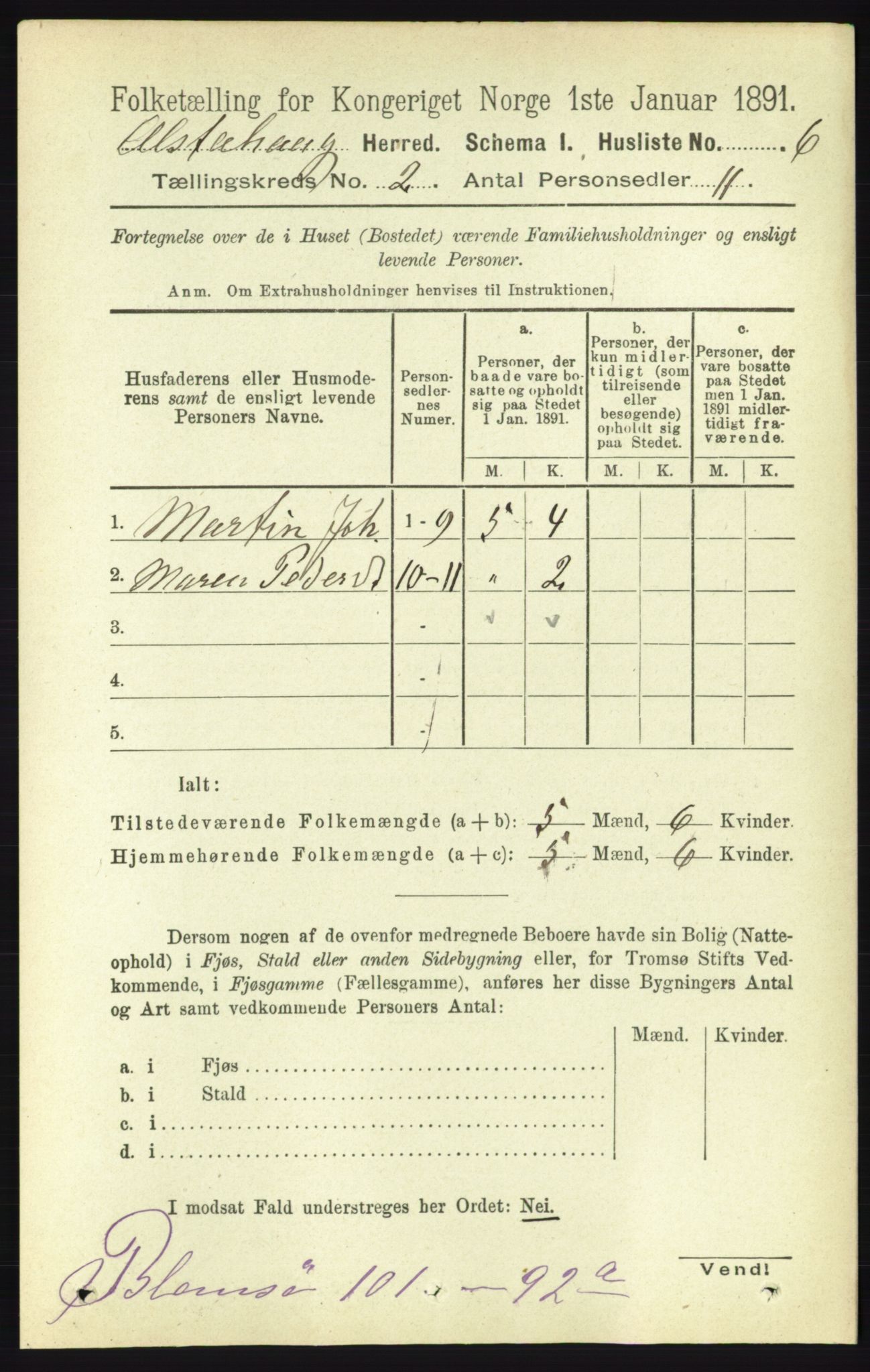 RA, 1891 census for 1820 Alstahaug, 1891, p. 430
