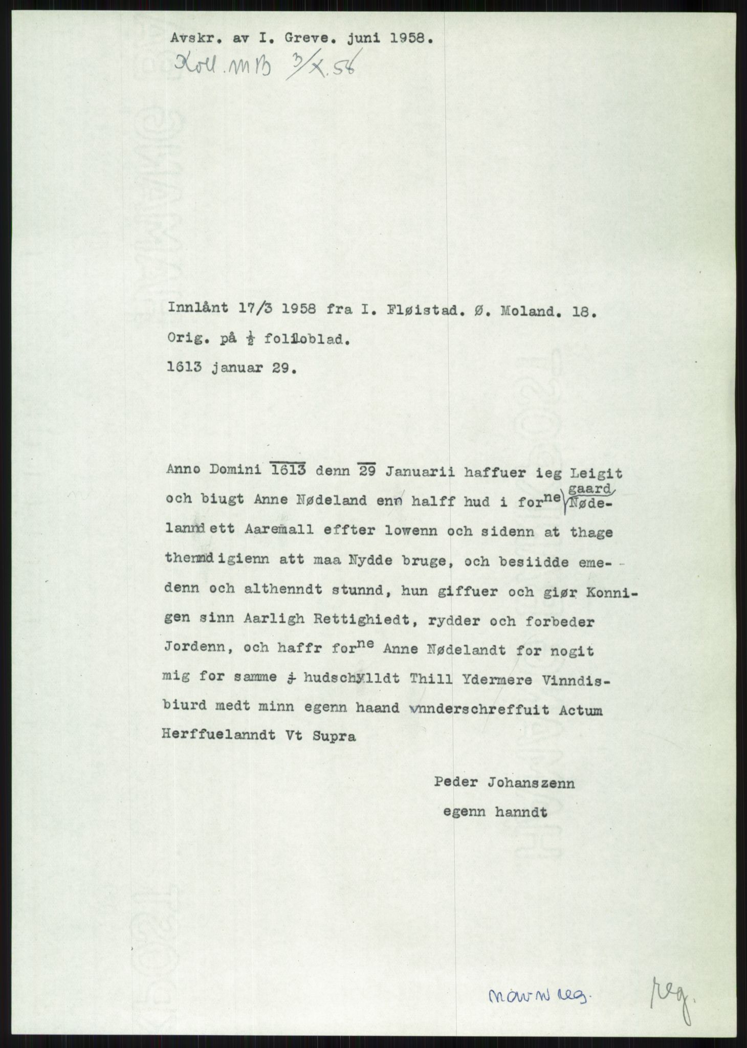 Samlinger til kildeutgivelse, Diplomavskriftsamlingen, AV/RA-EA-4053/H/Ha, p. 2063