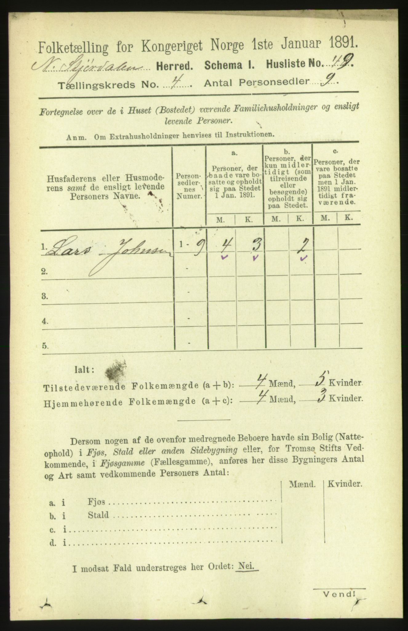 RA, 1891 census for 1714 Nedre Stjørdal, 1891, p. 1617