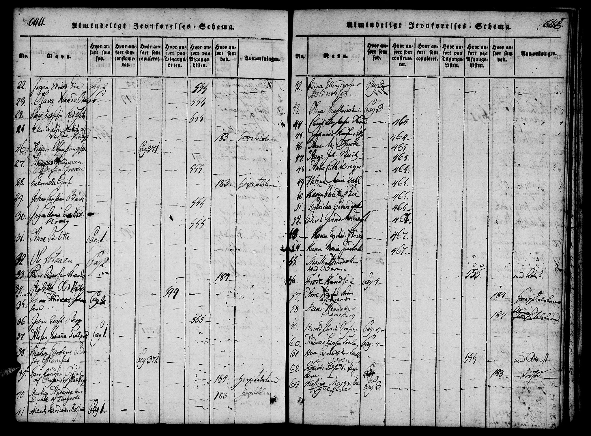 Ministerialprotokoller, klokkerbøker og fødselsregistre - Møre og Romsdal, SAT/A-1454/558/L0688: Parish register (official) no. 558A02, 1818-1843, p. 644-645