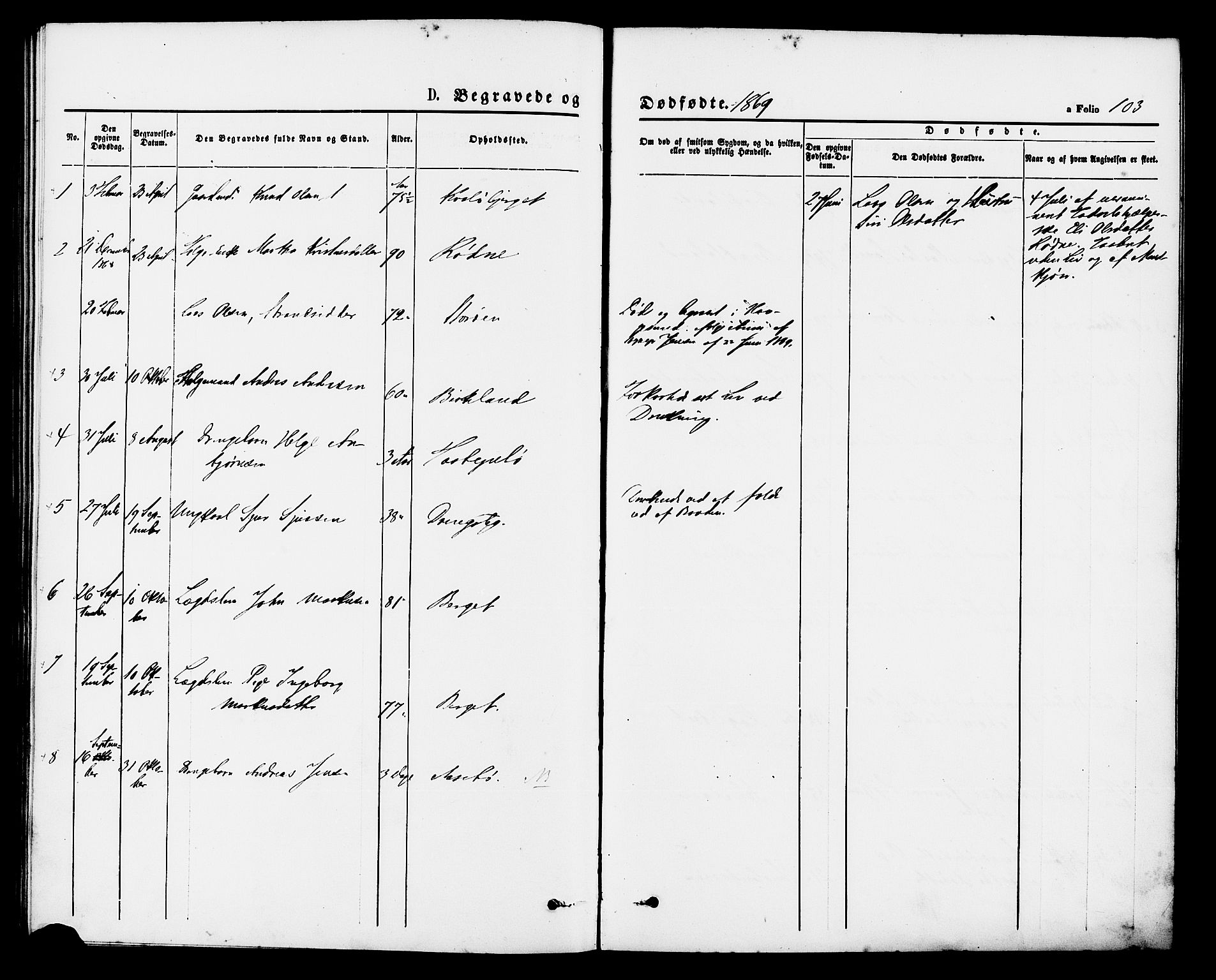 Vikedal sokneprestkontor, SAST/A-101840/01/IV: Parish register (official) no. A 9, 1868-1885, p. 103
