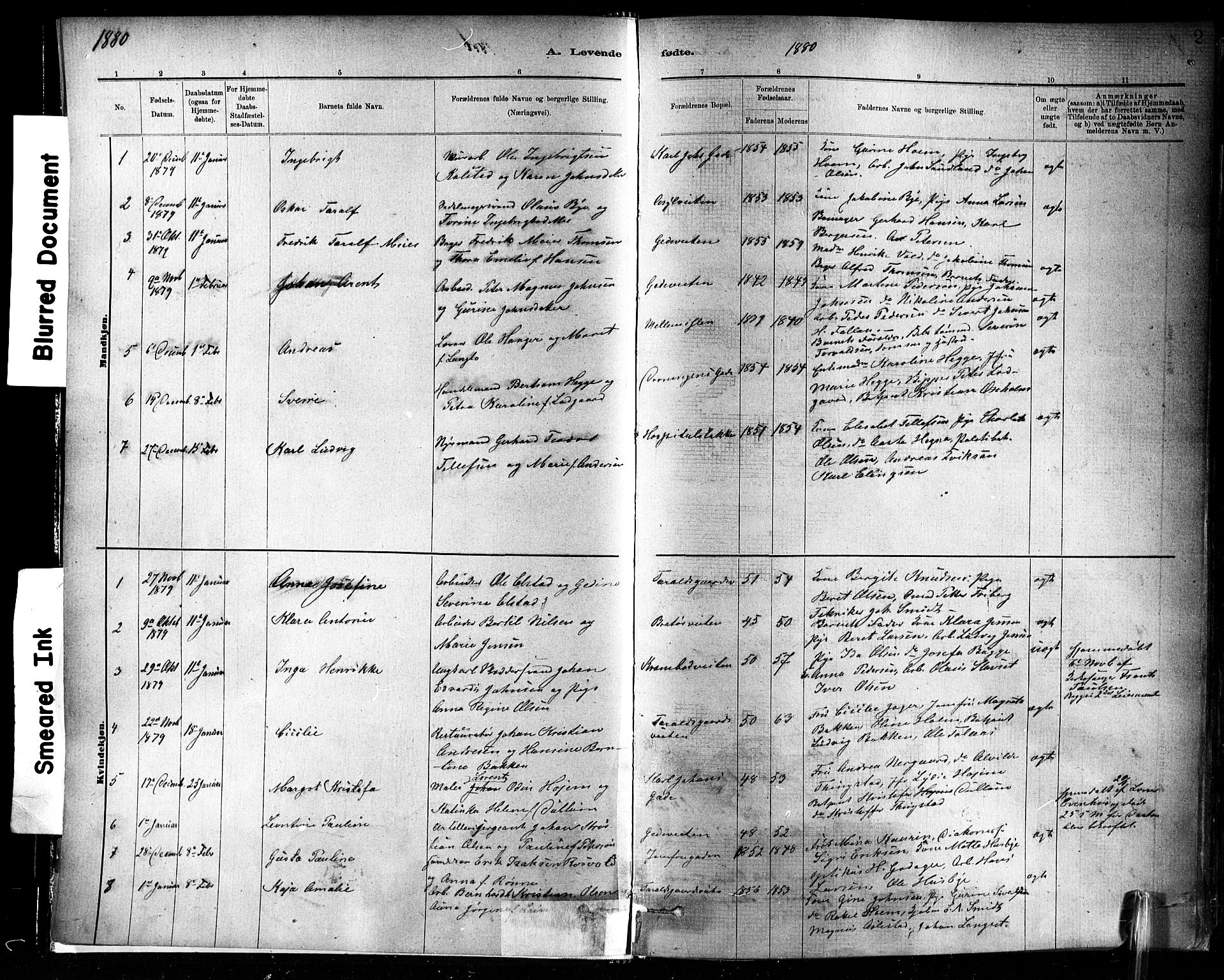 Ministerialprotokoller, klokkerbøker og fødselsregistre - Sør-Trøndelag, SAT/A-1456/602/L0119: Parish register (official) no. 602A17, 1880-1901, p. 2
