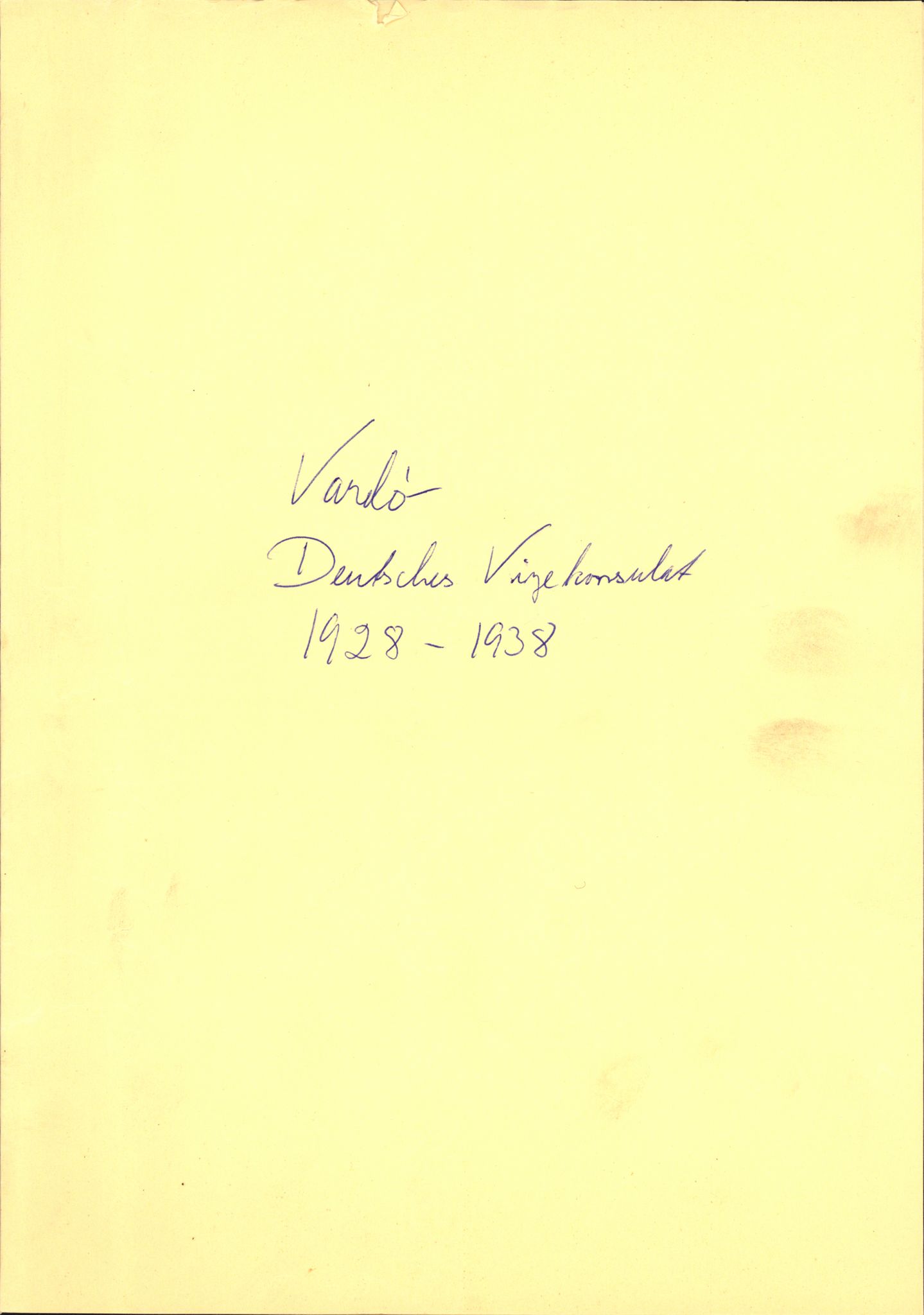 Forsvarets Overkommando. 2 kontor. Arkiv 11.4. Spredte tyske arkivsaker, AV/RA-RAFA-7031/D/Dar/Darc/L0026: FO.II. Tyske konsulater, 1928-1940, p. 2