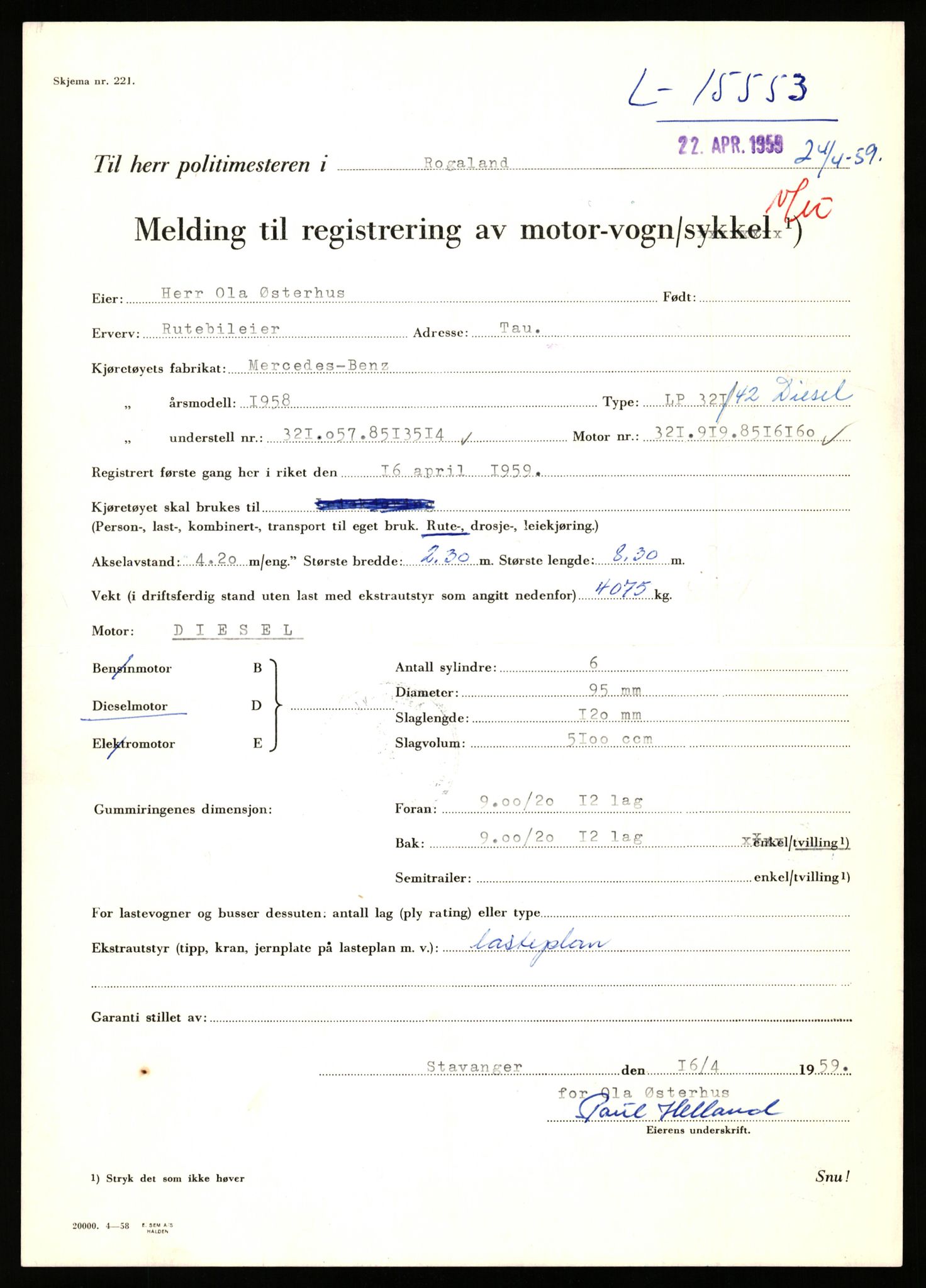 Stavanger trafikkstasjon, AV/SAST-A-101942/0/F/L0028: L-15150 - L-15699, 1930-1971, p. 1423