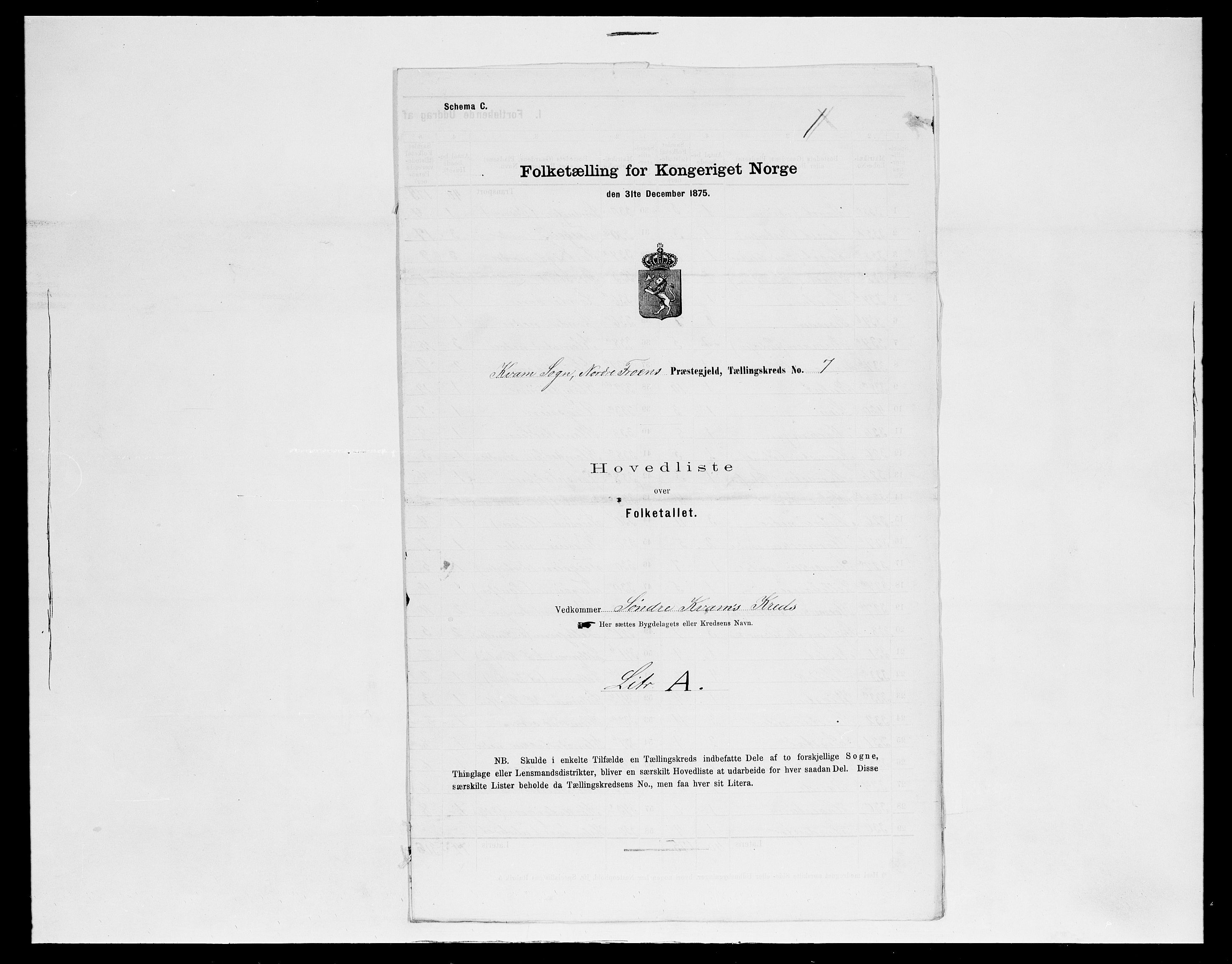 SAH, 1875 census for 0518P Nord-Fron, 1875, p. 48