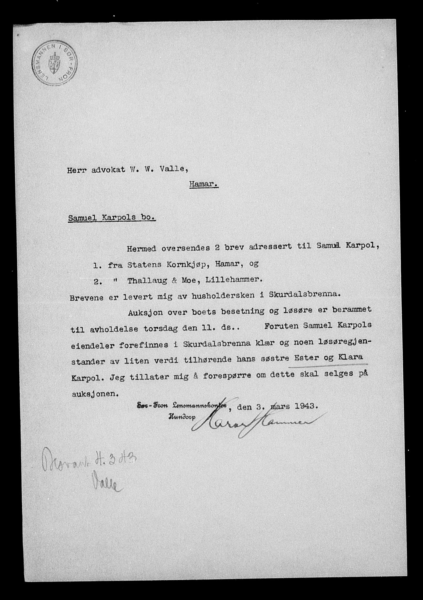 Justisdepartementet, Tilbakeføringskontoret for inndratte formuer, AV/RA-S-1564/H/Hc/Hcc/L0949: --, 1945-1947, p. 785
