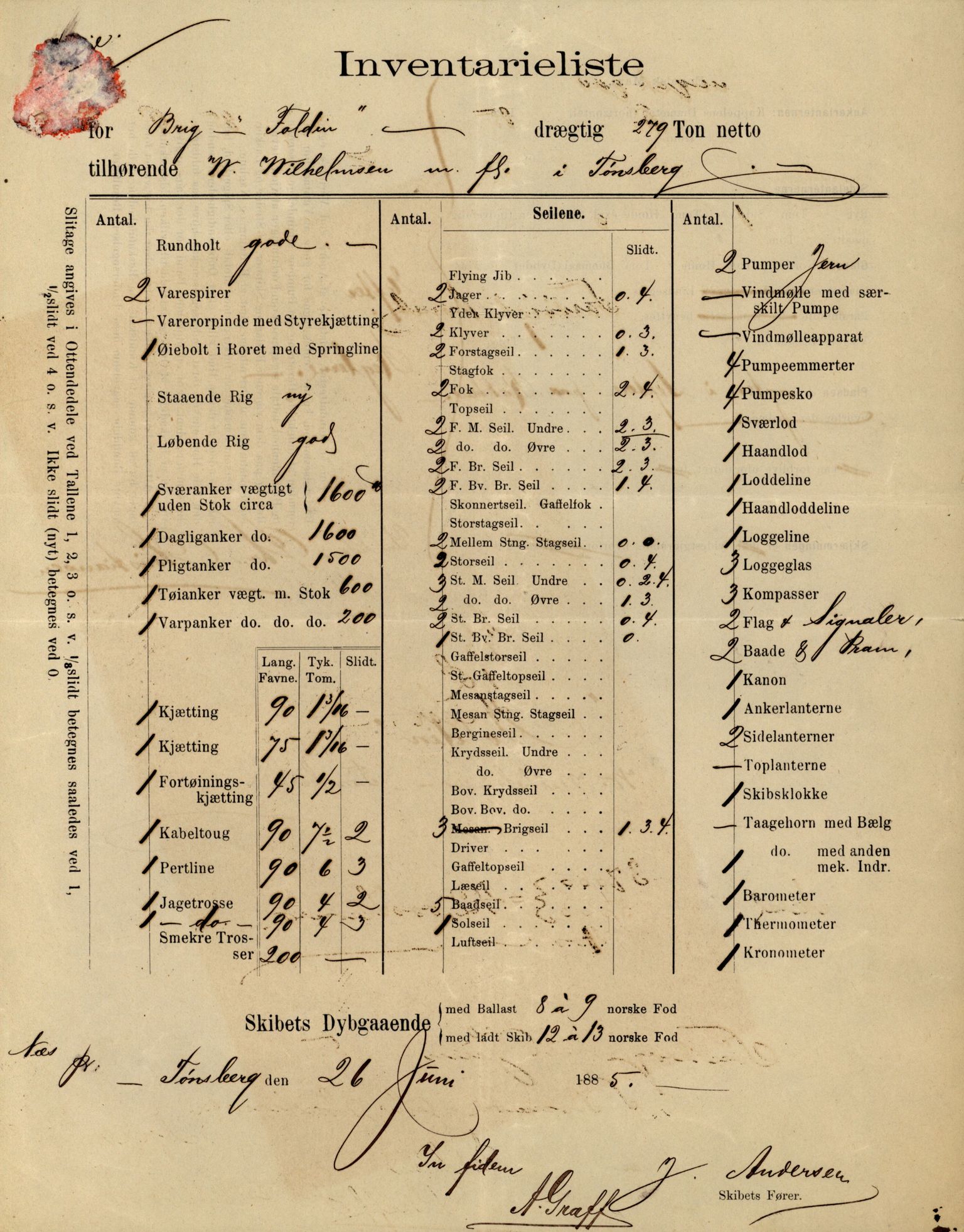 Pa 63 - Østlandske skibsassuranceforening, VEMU/A-1079/G/Ga/L0019/0007: Havaridokumenter / Flora, Foldin, Fix, Flora, Hast, Kvik, Pehr, 1886-1887, p. 14