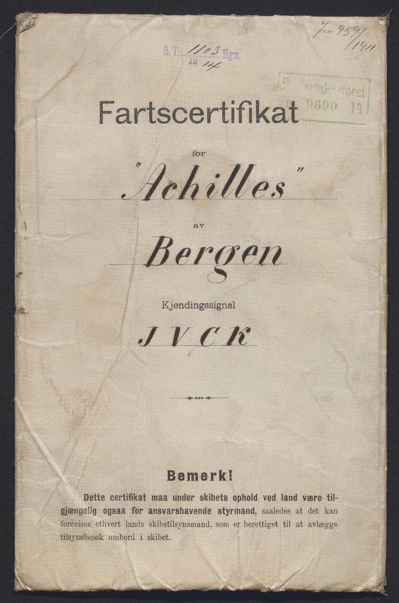 Sjøfartsdirektoratet med forløpere, skipsmapper slettede skip, AV/RA-S-4998/F/Fa/L0001: --, 1860-1922, p. 418