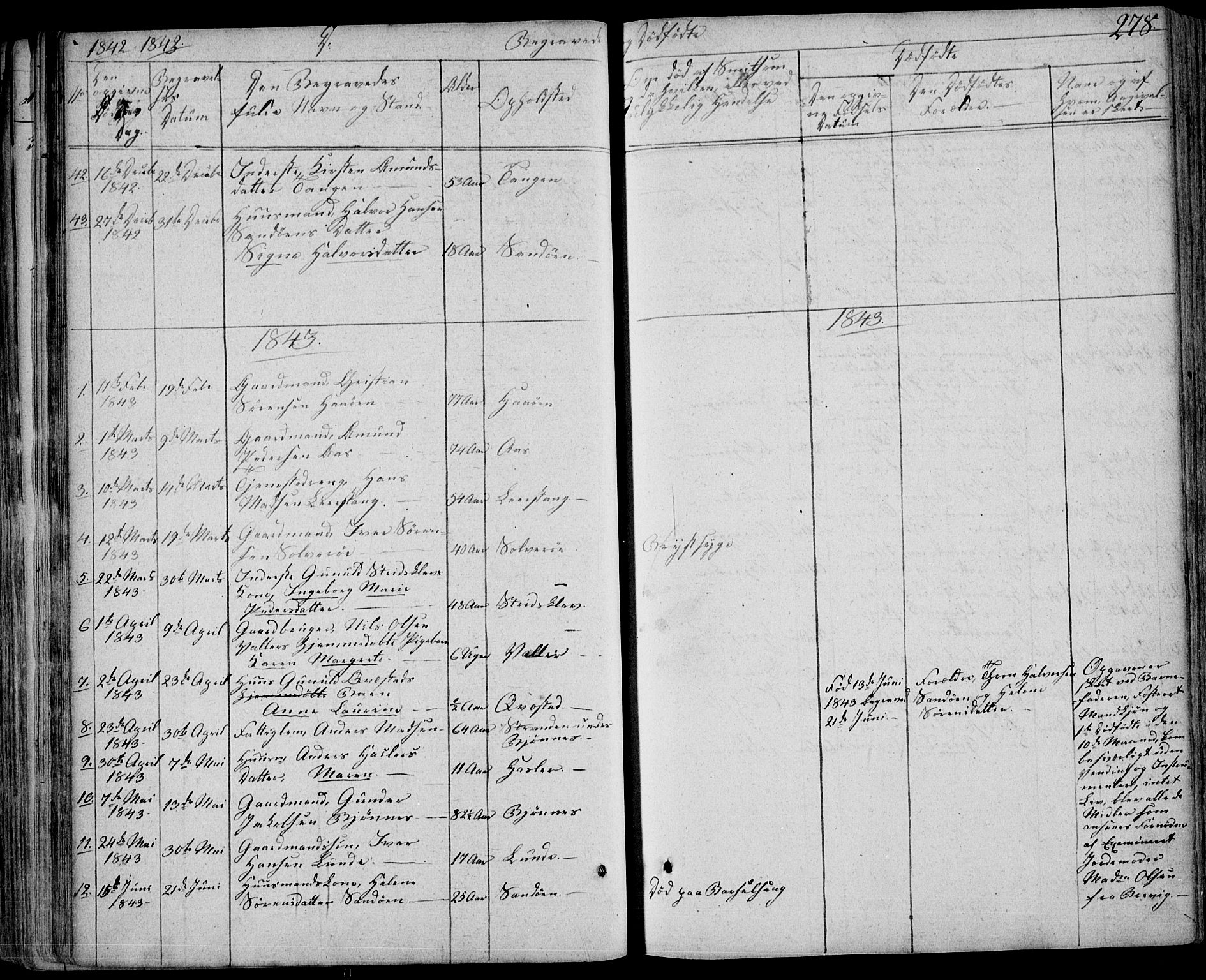 Eidanger kirkebøker, AV/SAKO-A-261/F/Fa/L0008: Parish register (official) no. 8, 1831-1858, p. 278