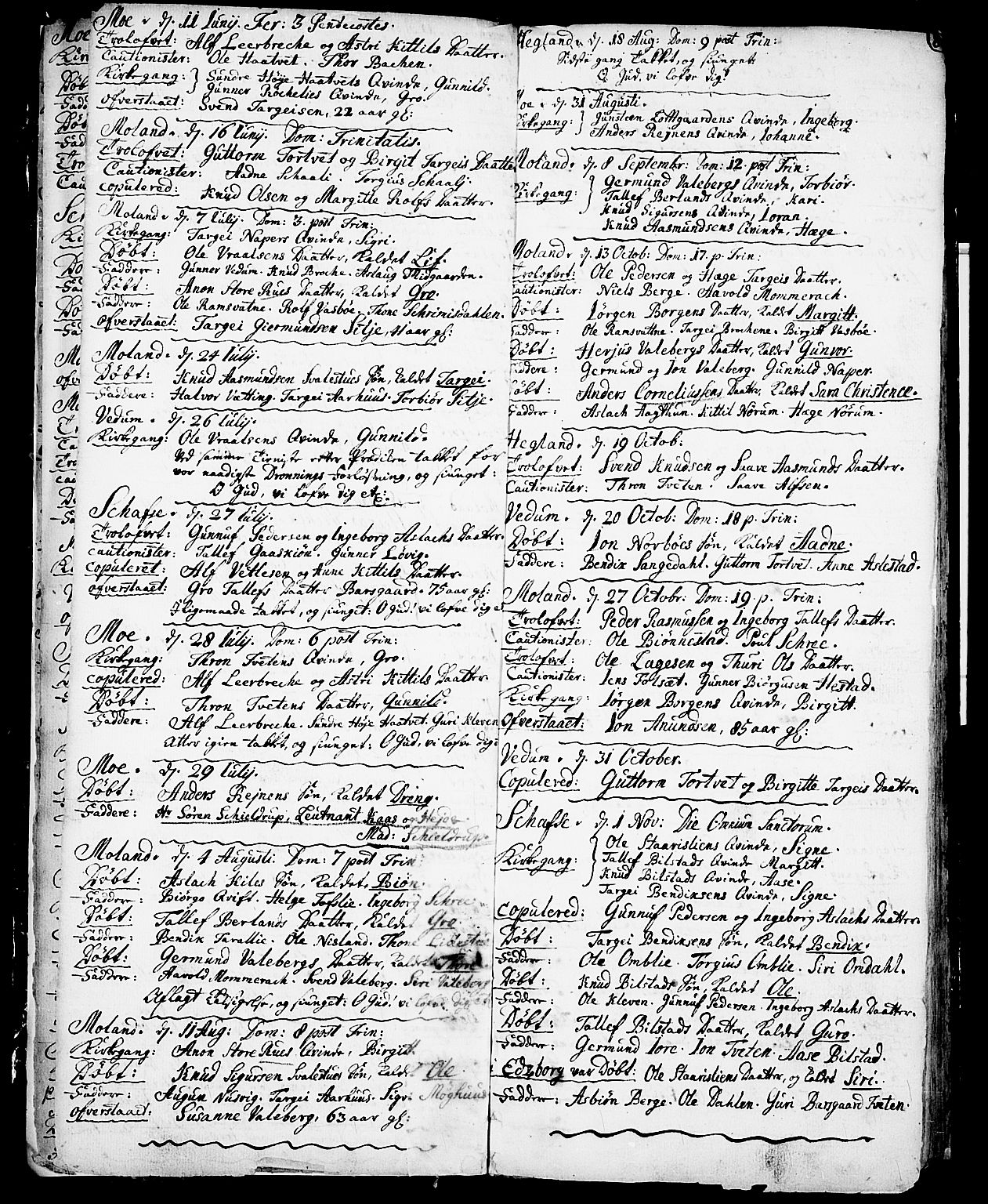 Fyresdal kirkebøker, SAKO/A-263/F/Fa/L0001: Parish register (official) no. I 1, 1724-1748, p. 8