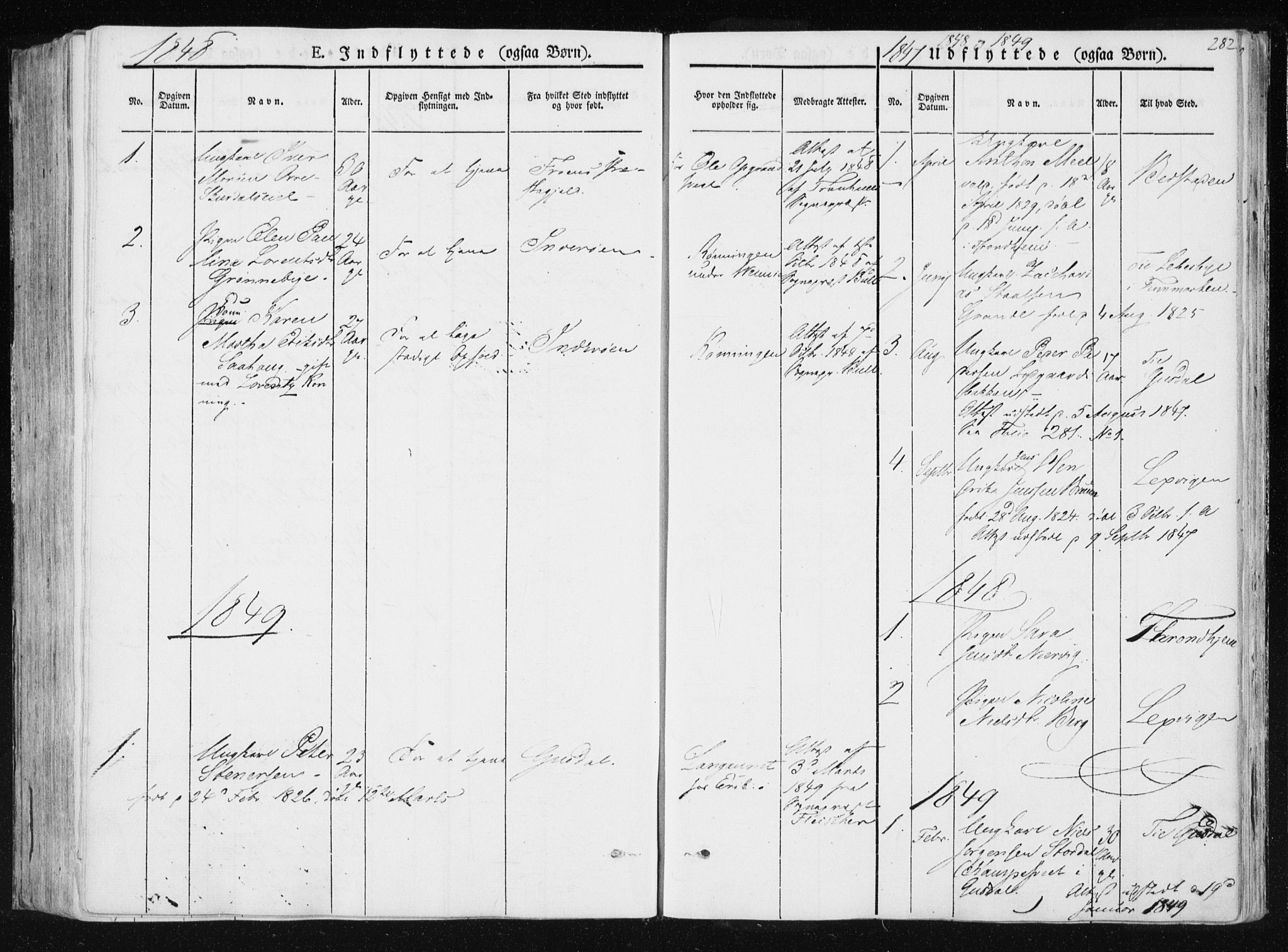 Ministerialprotokoller, klokkerbøker og fødselsregistre - Nord-Trøndelag, SAT/A-1458/733/L0323: Parish register (official) no. 733A02, 1843-1870, p. 282