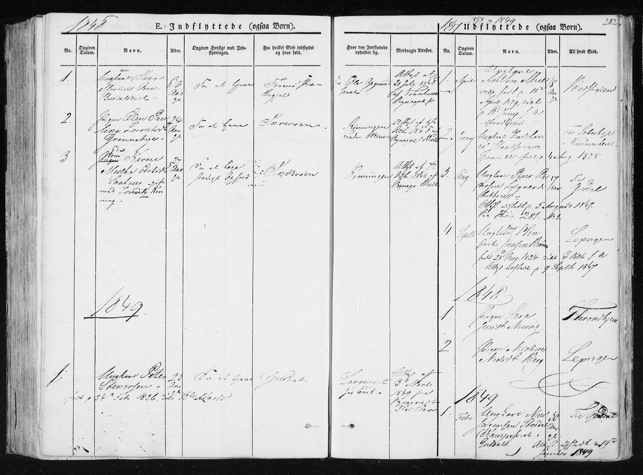 Ministerialprotokoller, klokkerbøker og fødselsregistre - Nord-Trøndelag, AV/SAT-A-1458/733/L0323: Parish register (official) no. 733A02, 1843-1870, p. 282