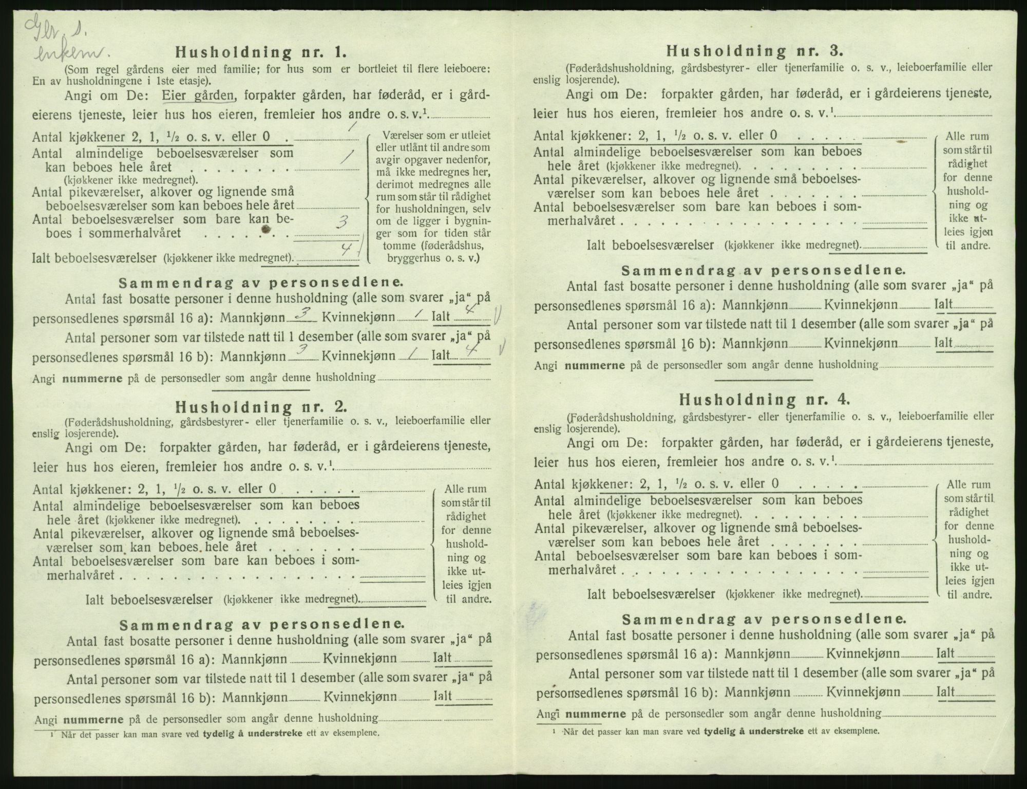 SAK, 1920 census for Grindheim, 1920, p. 36