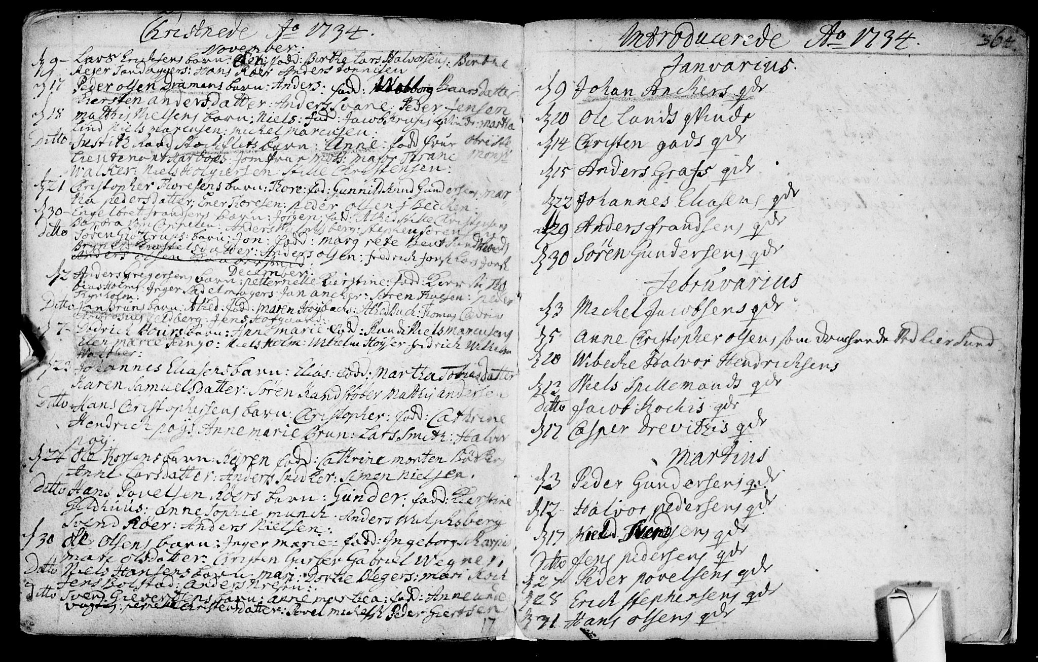 Bragernes kirkebøker, SAKO/A-6/F/Fa/L0003: Parish register (official) no. I 3, 1706-1734, p. 364