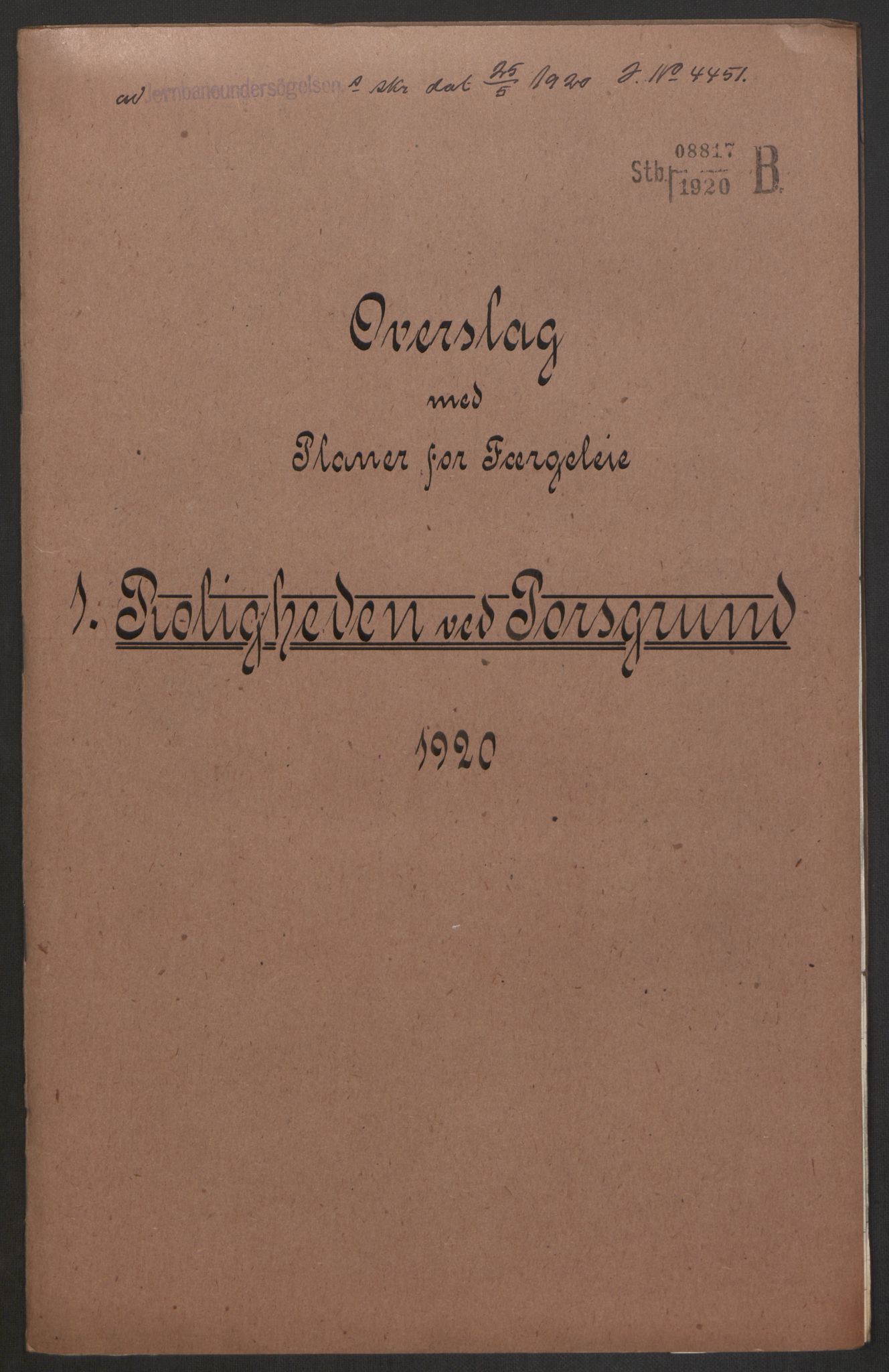 Norges Statsbaner, Baneavdelingen B, AV/RA-S-1619/1/F/Fa/L0042: NORGE-JYLLAND, 1920, p. 220