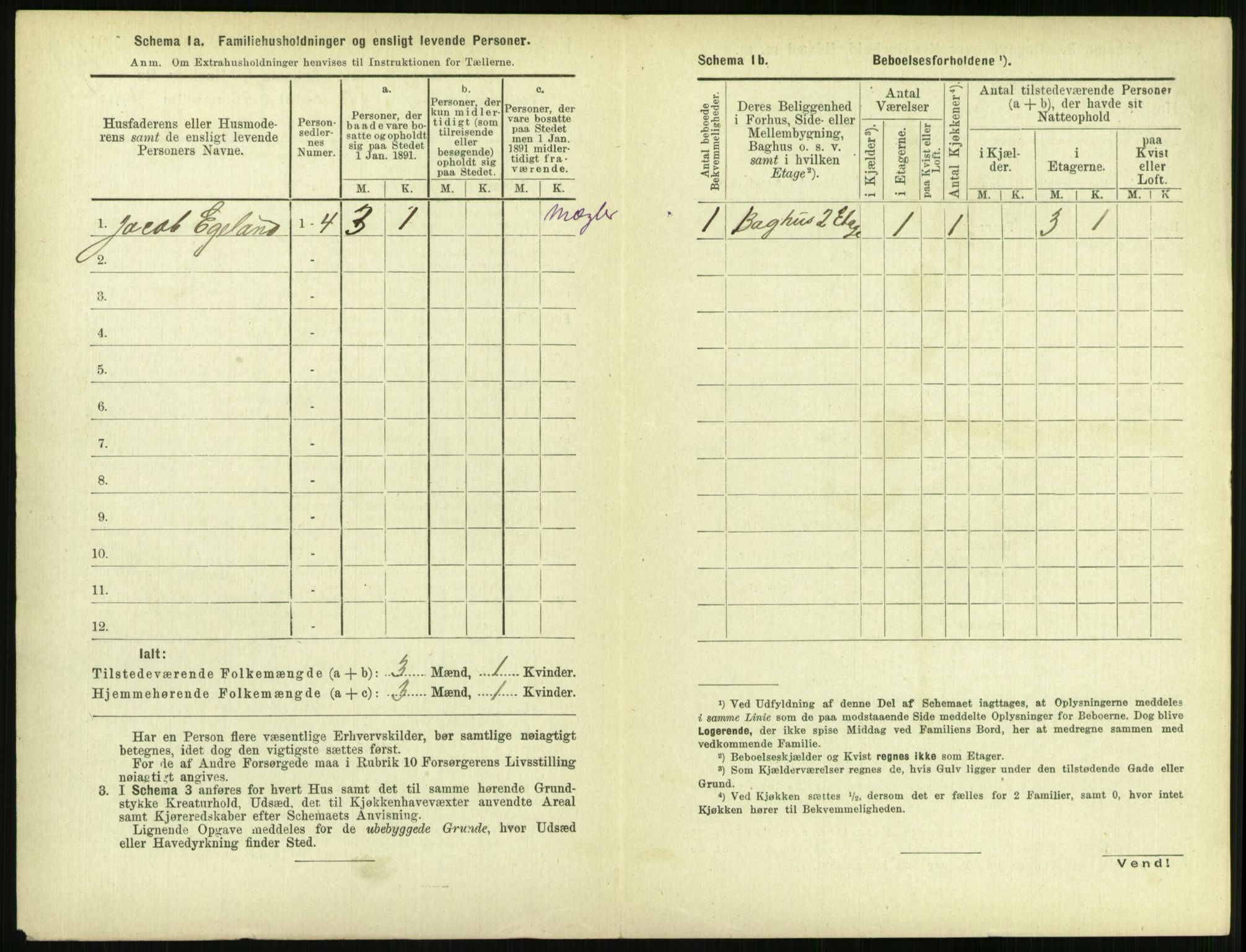 RA, 1891 census for 1103 Stavanger, 1891, p. 1960