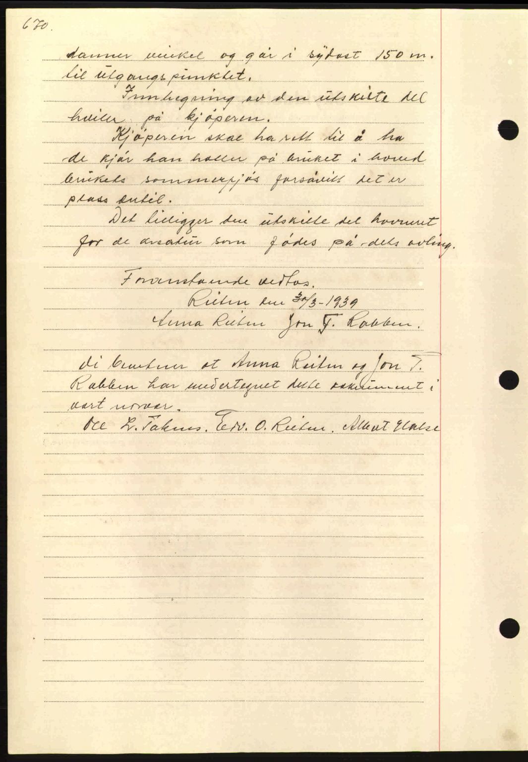 Nordmøre sorenskriveri, AV/SAT-A-4132/1/2/2Ca: Mortgage book no. A86, 1939-1939, Diary no: : 1808/1939